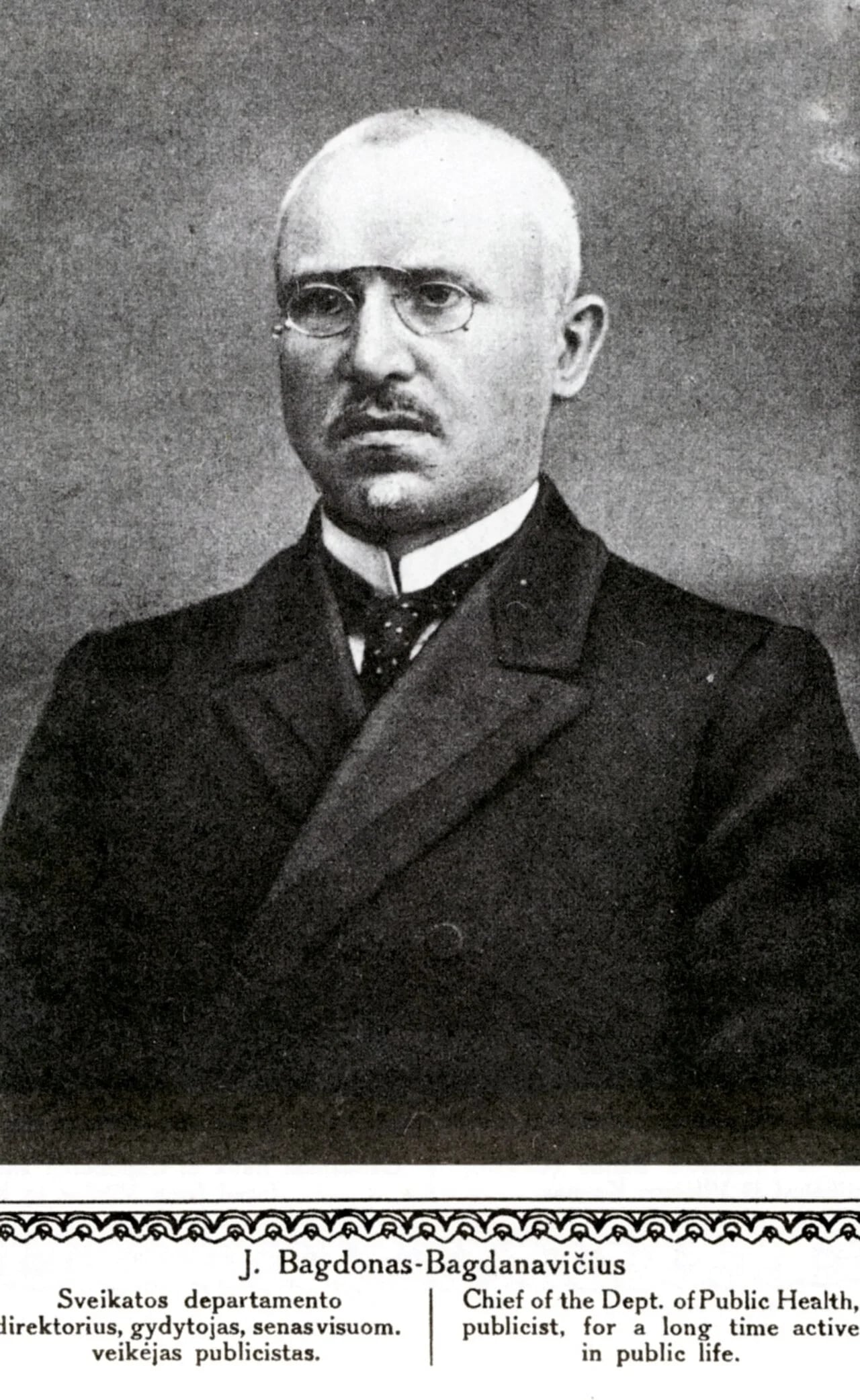 Porträt von Juozas Bagdonas (1866–1956) – Gedenkseite