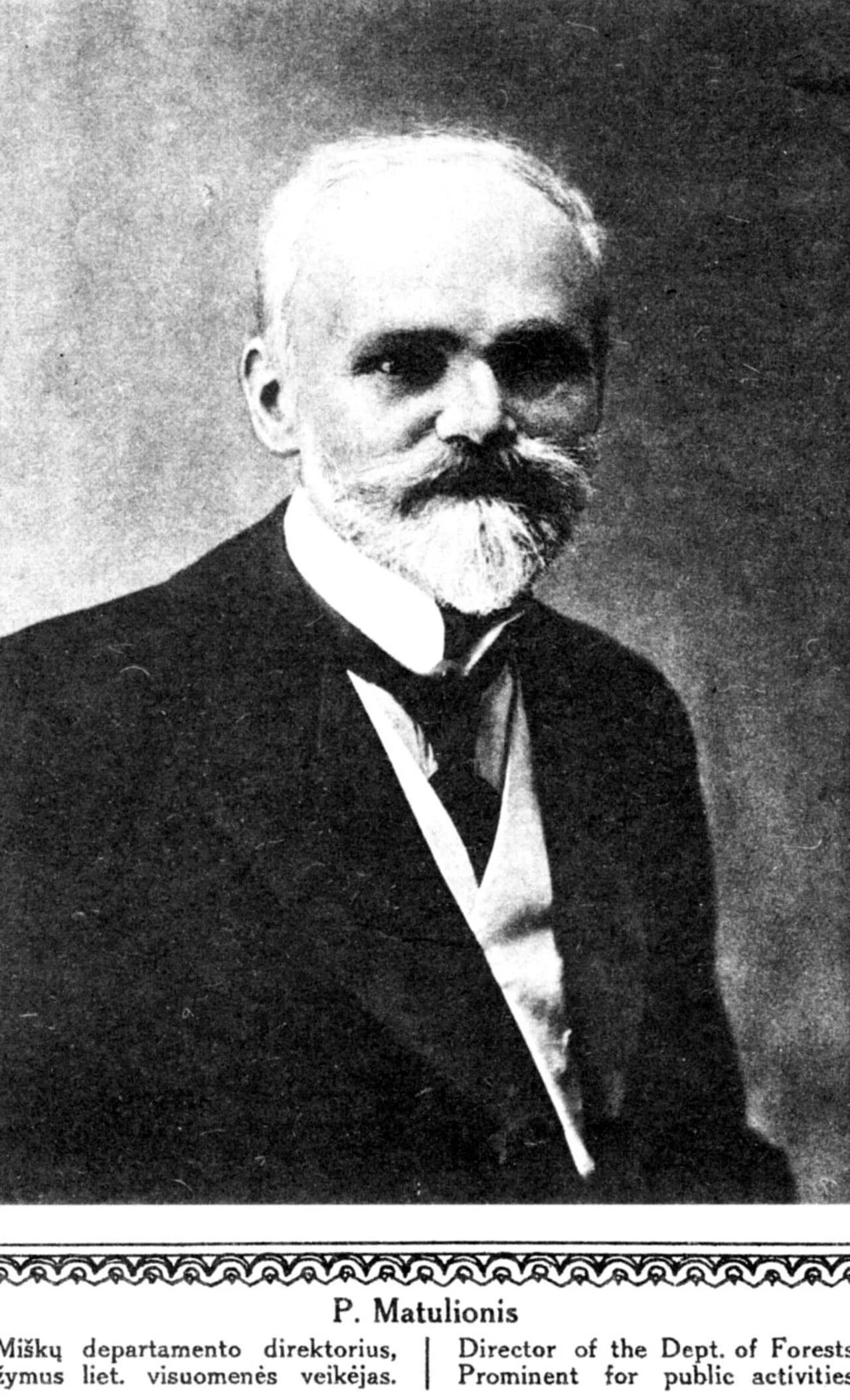 Portrait of Povilas Matulionis (1860–1932) – memorial page