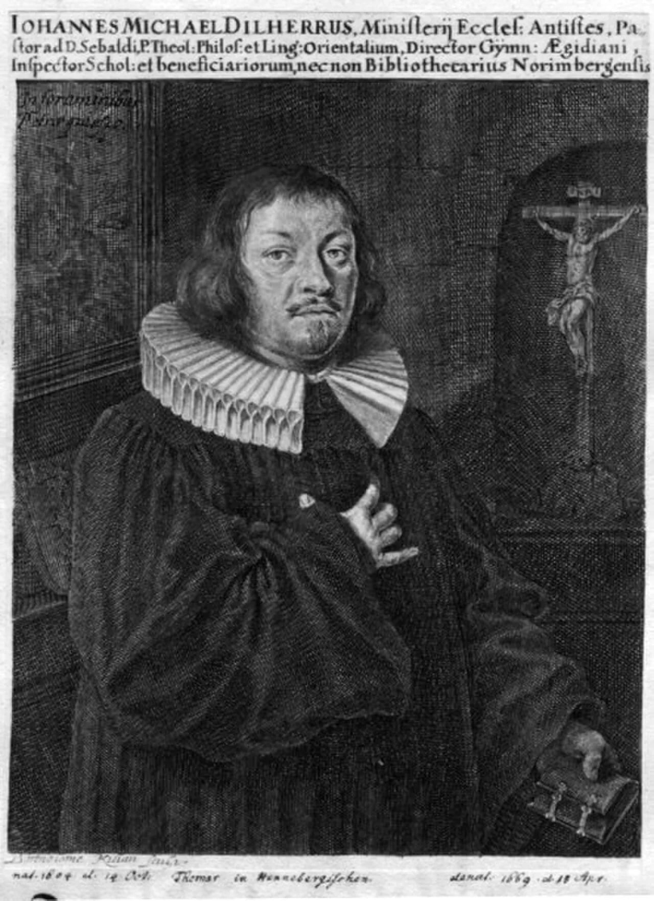 Portrait of Johann Michael Dilherr (1604–1669) – memorial page