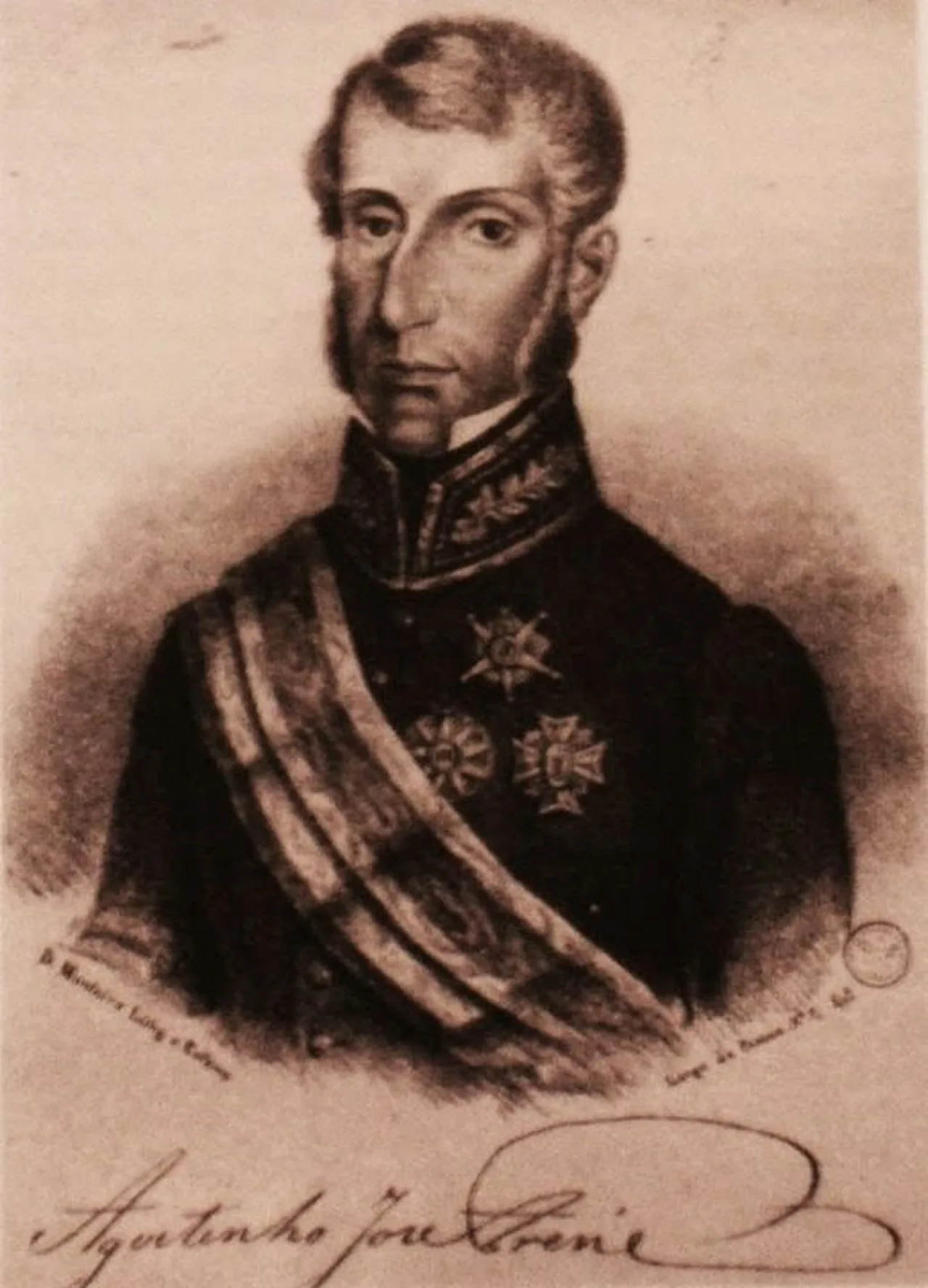 Porträt von Agostinho José Freire (1780–1836) – Gedenkseite