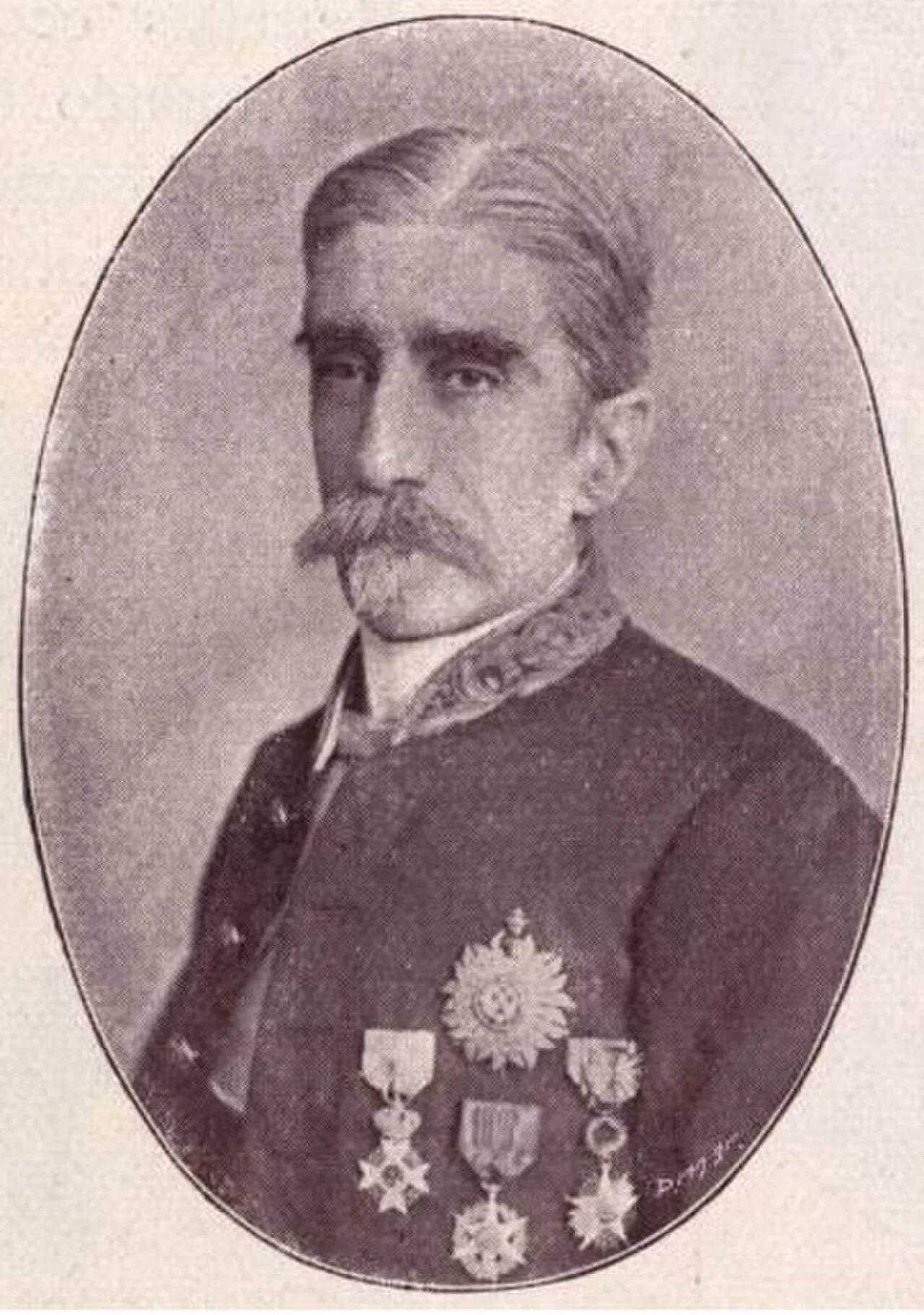Porträt von André Francisco Meireles de Távora do Canto e Castro (1823–1898) – Gedenkseite
