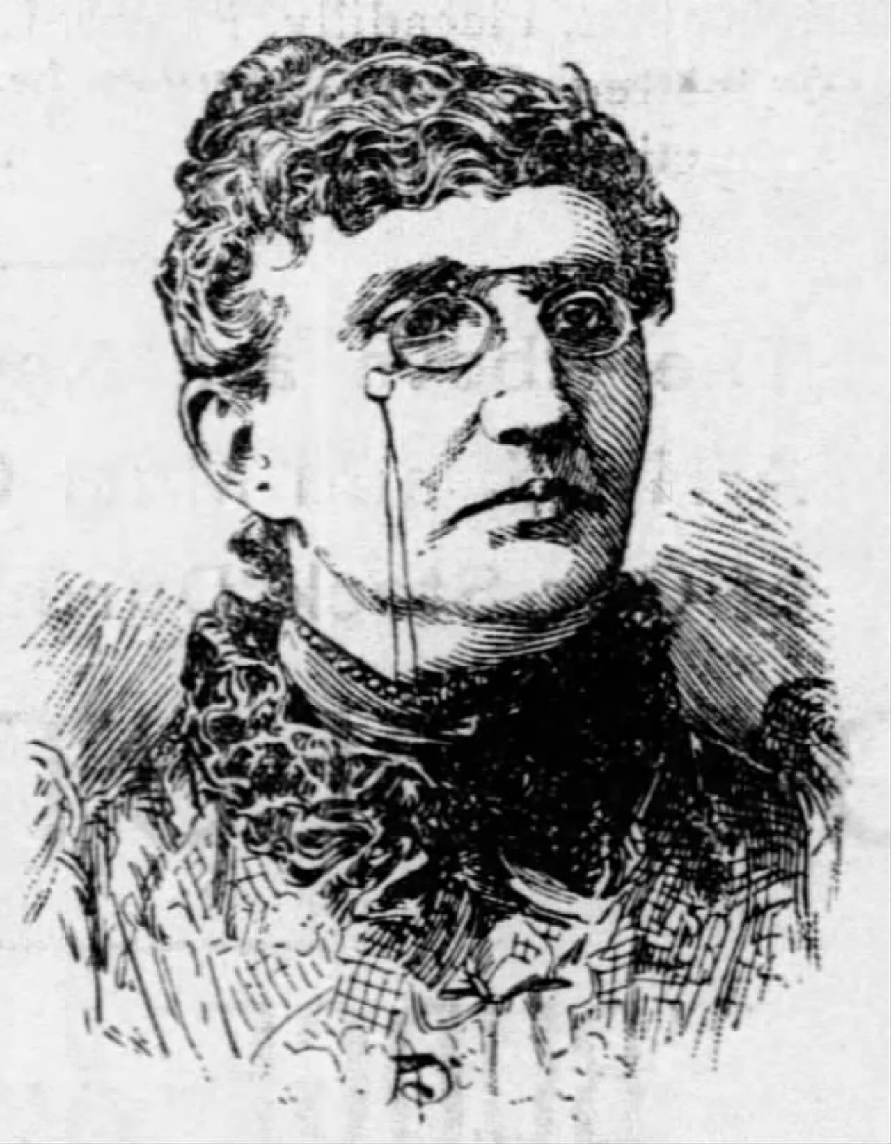 Porträt von Augusta Larned (1835–1924) – Gedenkseite