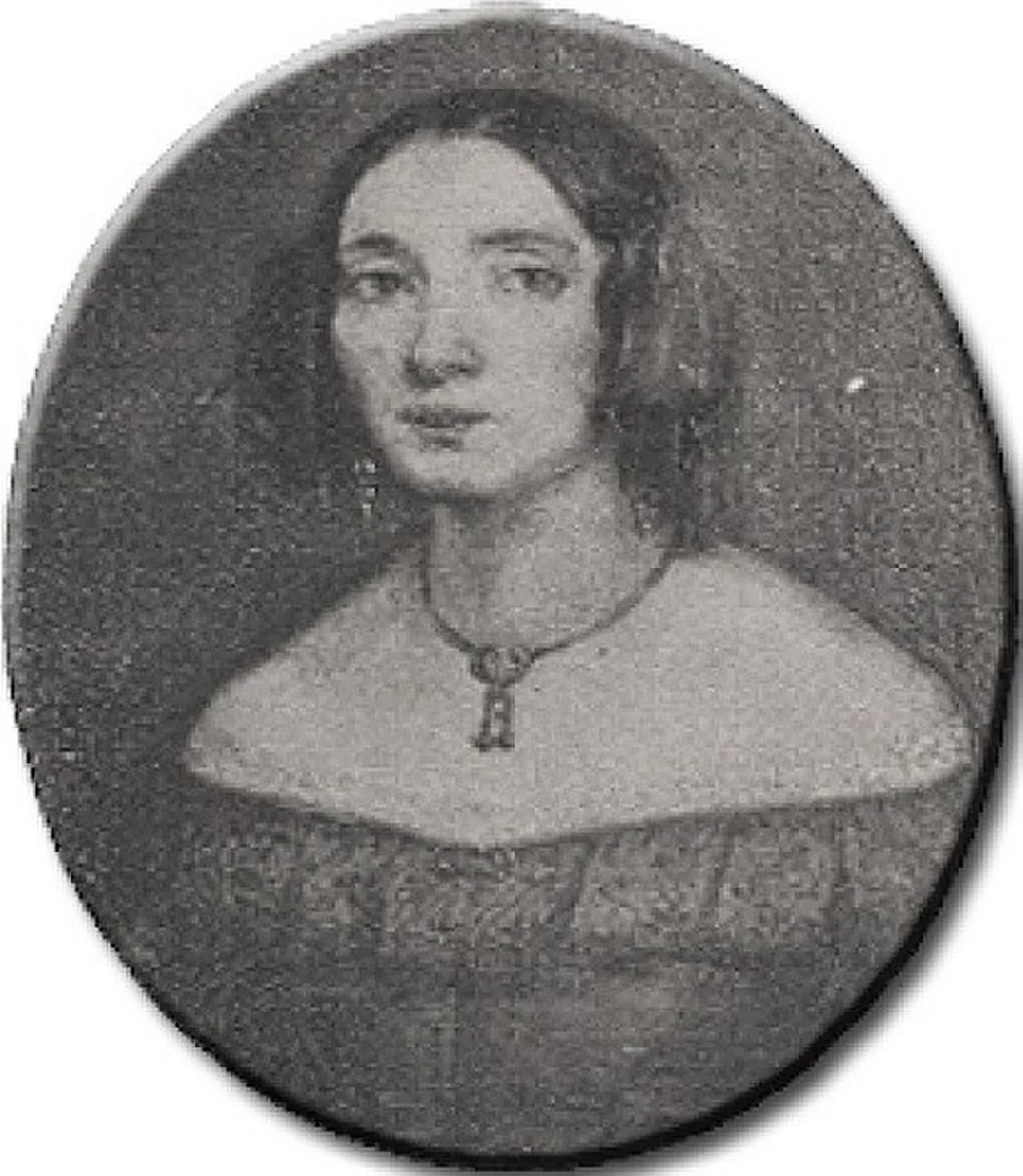 Porträt von Amelia Sarteschi Calani Carletti (1802–1856) – Gedenkseite