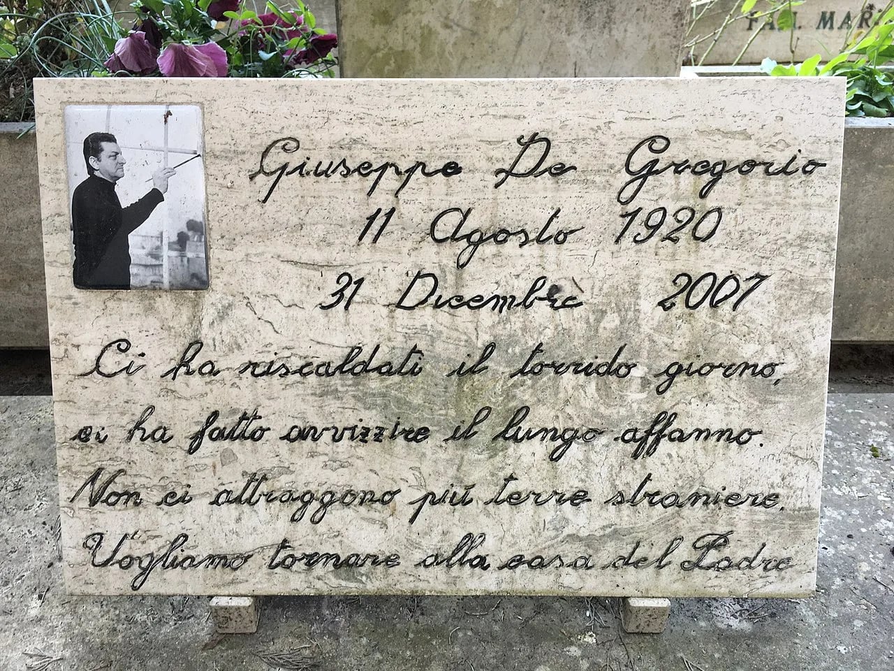 Porträt von Giuseppe De Gregorio (1920–2007) – Gedenkseite