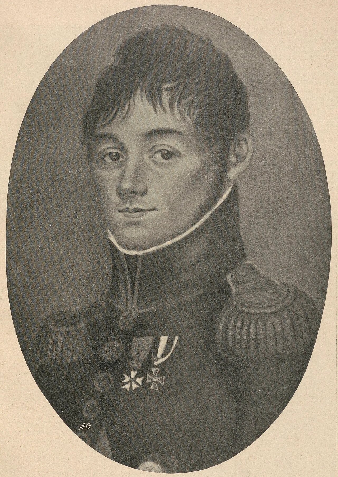 Porträt von Józef Hornowski (1773–1817) – Gedenkseite