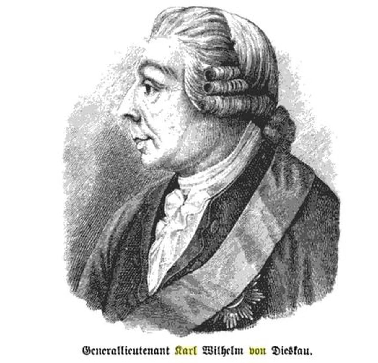 Porträt von Karl Wilhelm von Dieskau (1701–1777) – Gedenkseite