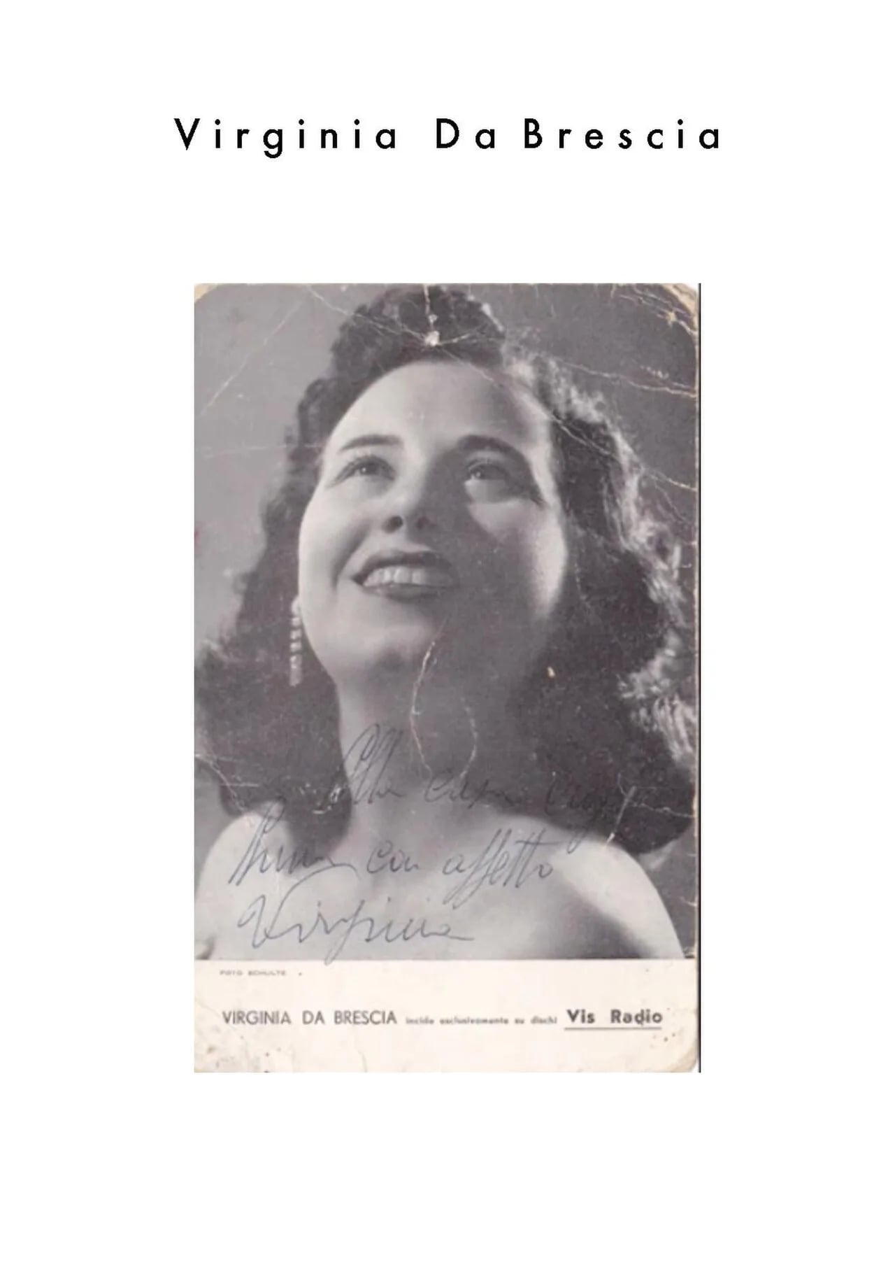 Porträt von Virginia Da Brescia (1936–2017) – Gedenkseite