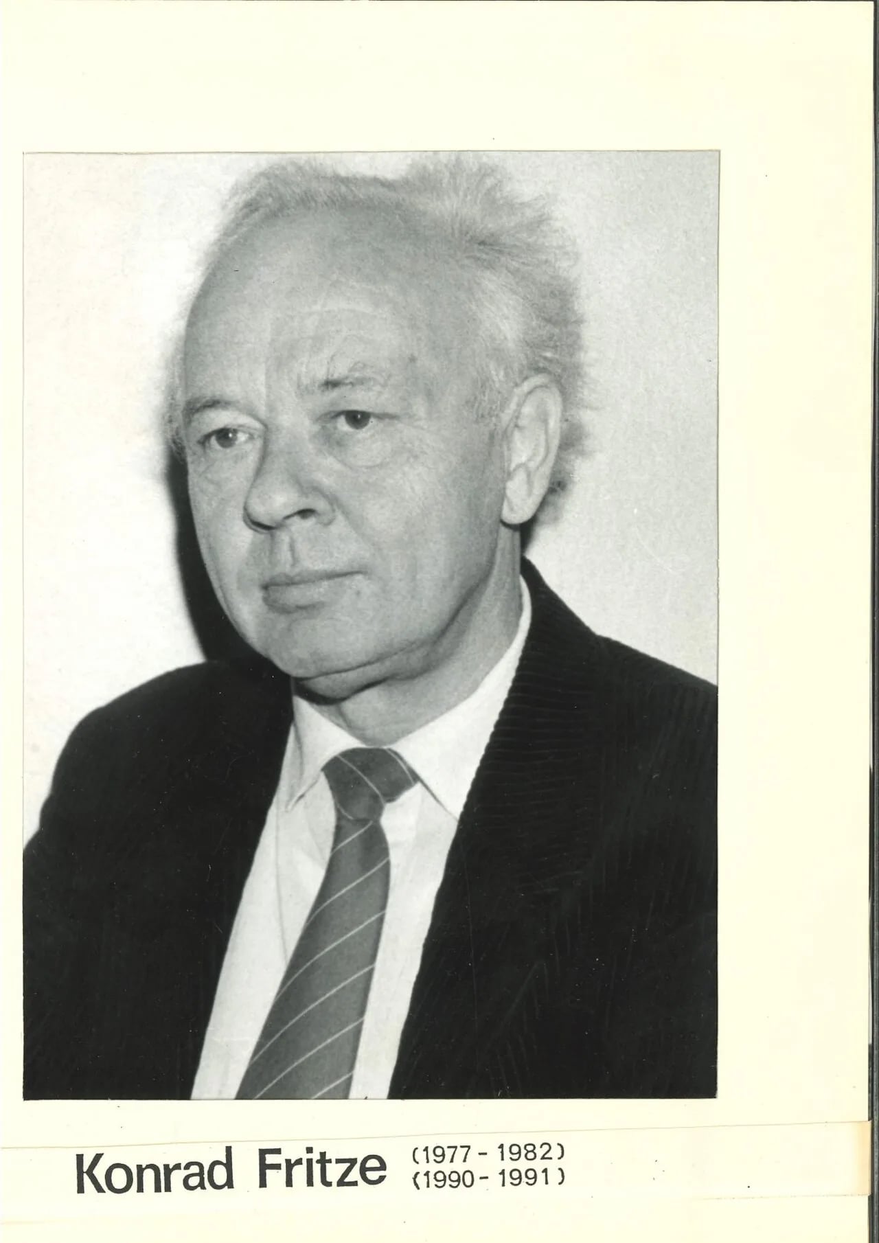 Porträt von Konrad Fritze (1930–1991) – Gedenkseite