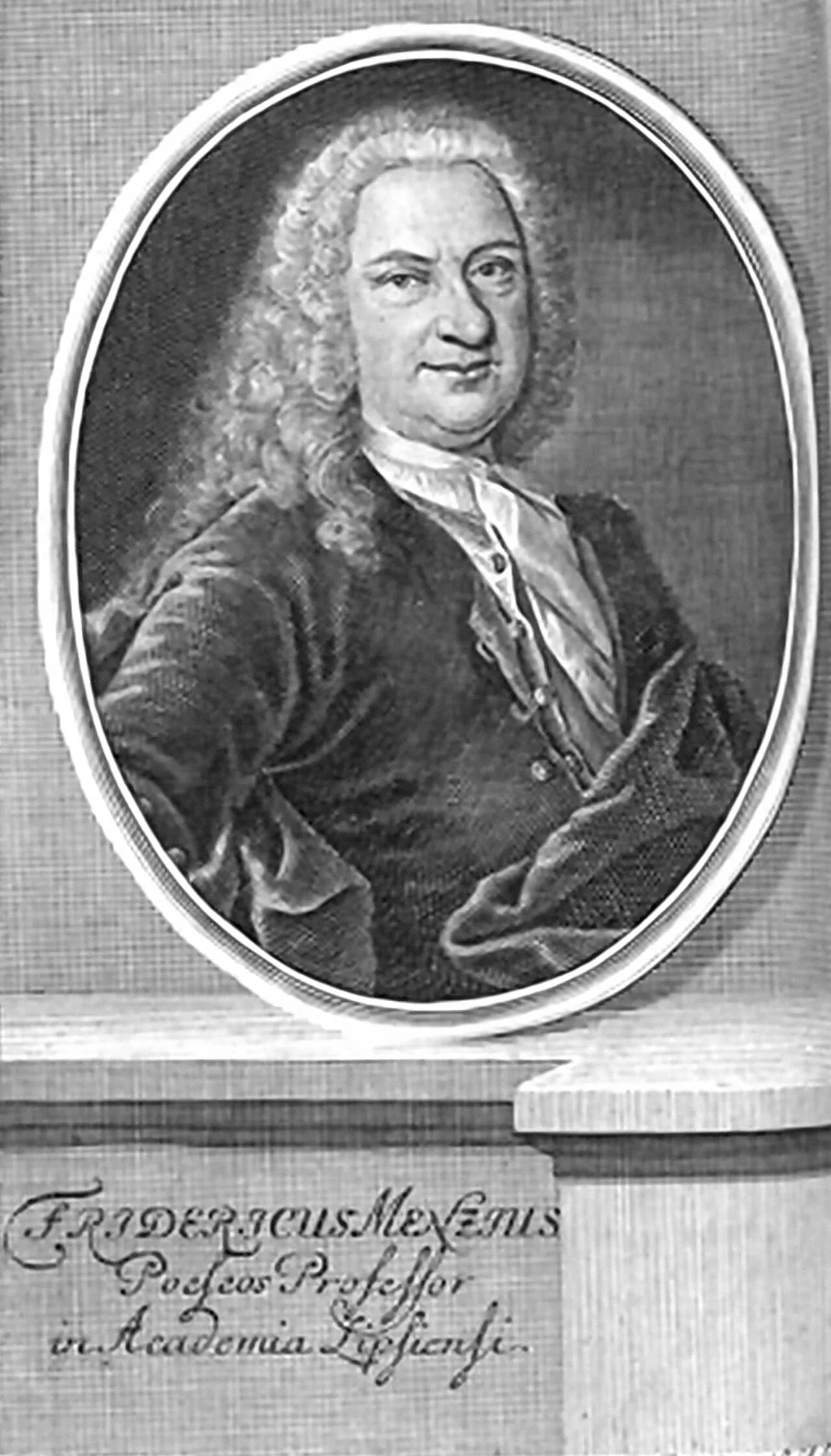 Porträt von Johann Friedrich Menz (1673–1749) – Gedenkseite