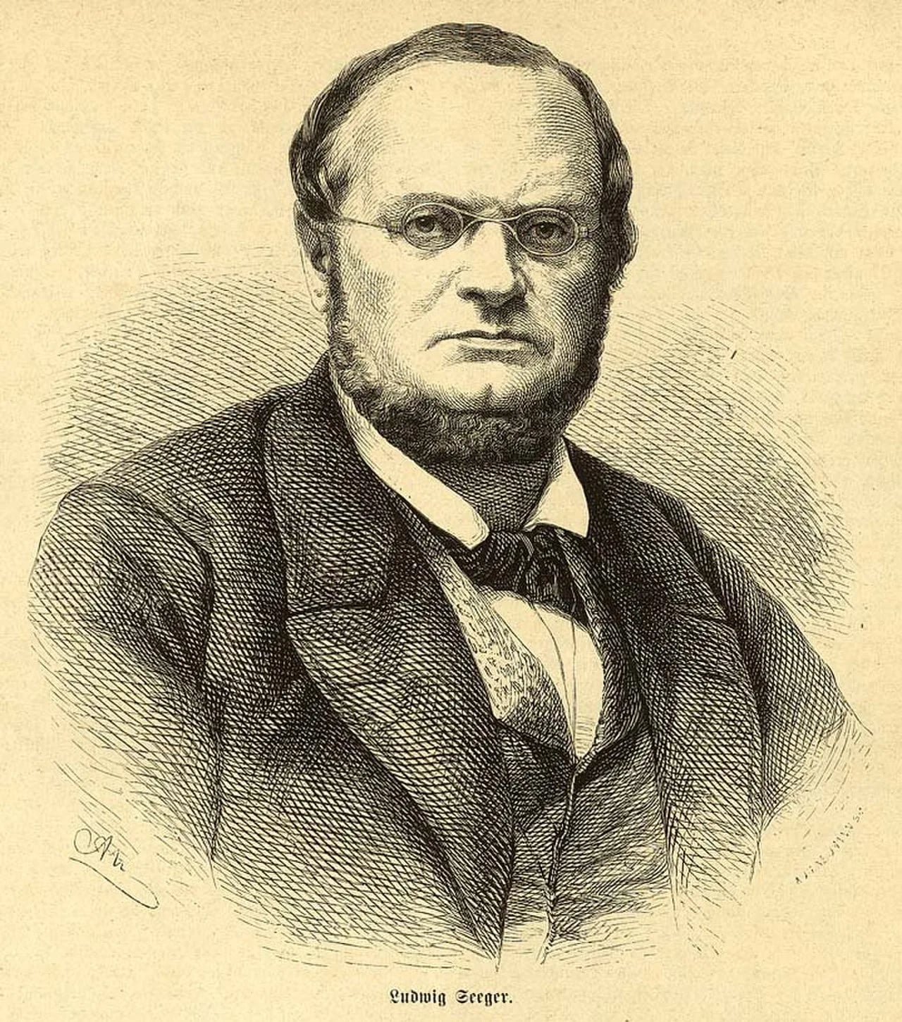 Portrait of Ludwig Seeger (1810–1864) – memorial page