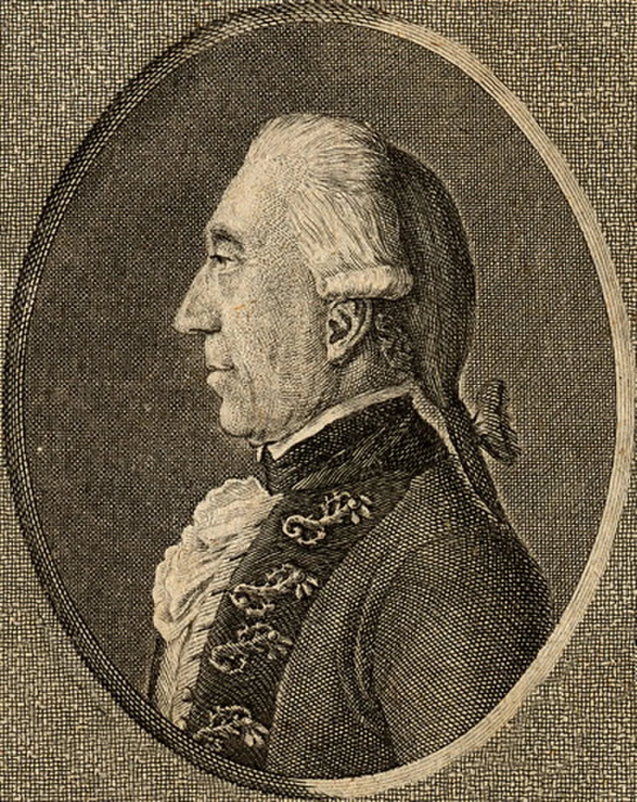 Porträt von Ludwig Wilhelm von Regler (1726–1792) – Gedenkseite