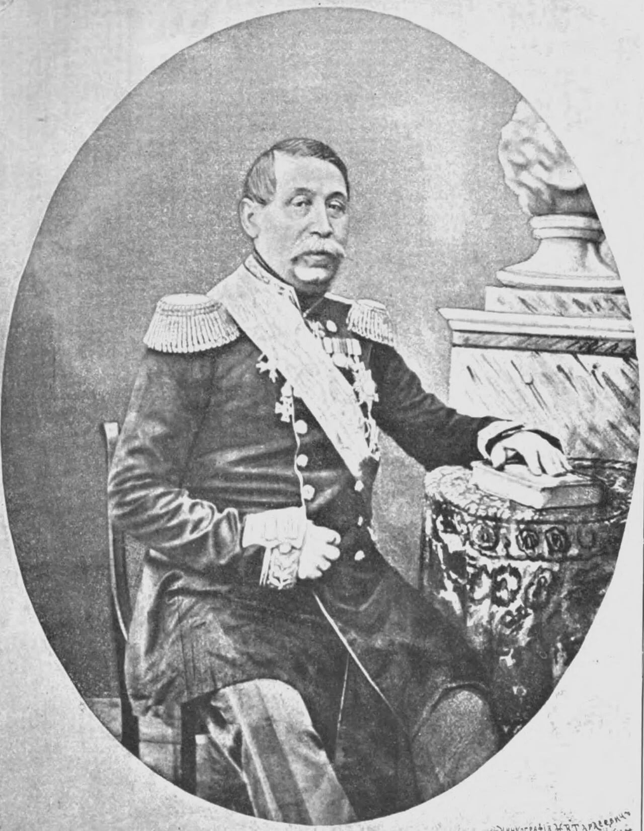 Porträt von Nikolai Iwanowitsch Uschakow (1802–1861) – Gedenkseite