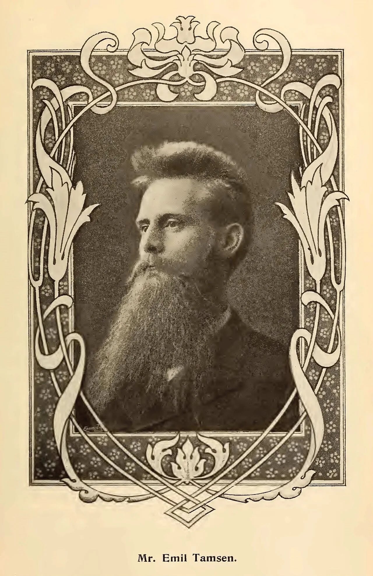Portrait of Emil Tamsen (1862–1957) – memorial page