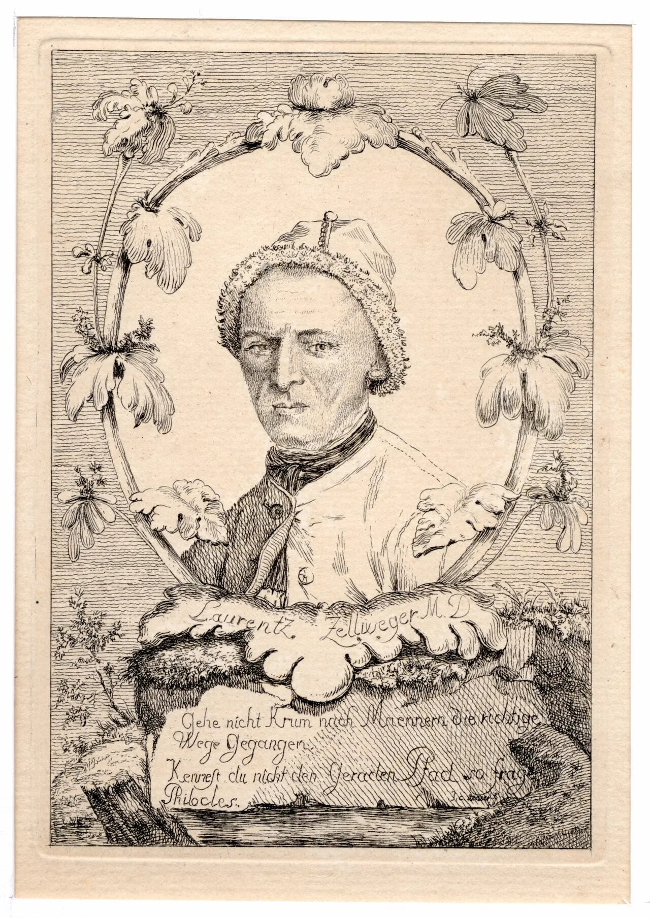 Porträt von Laurenz Zellweger (1692–1764) – Gedenkseite
