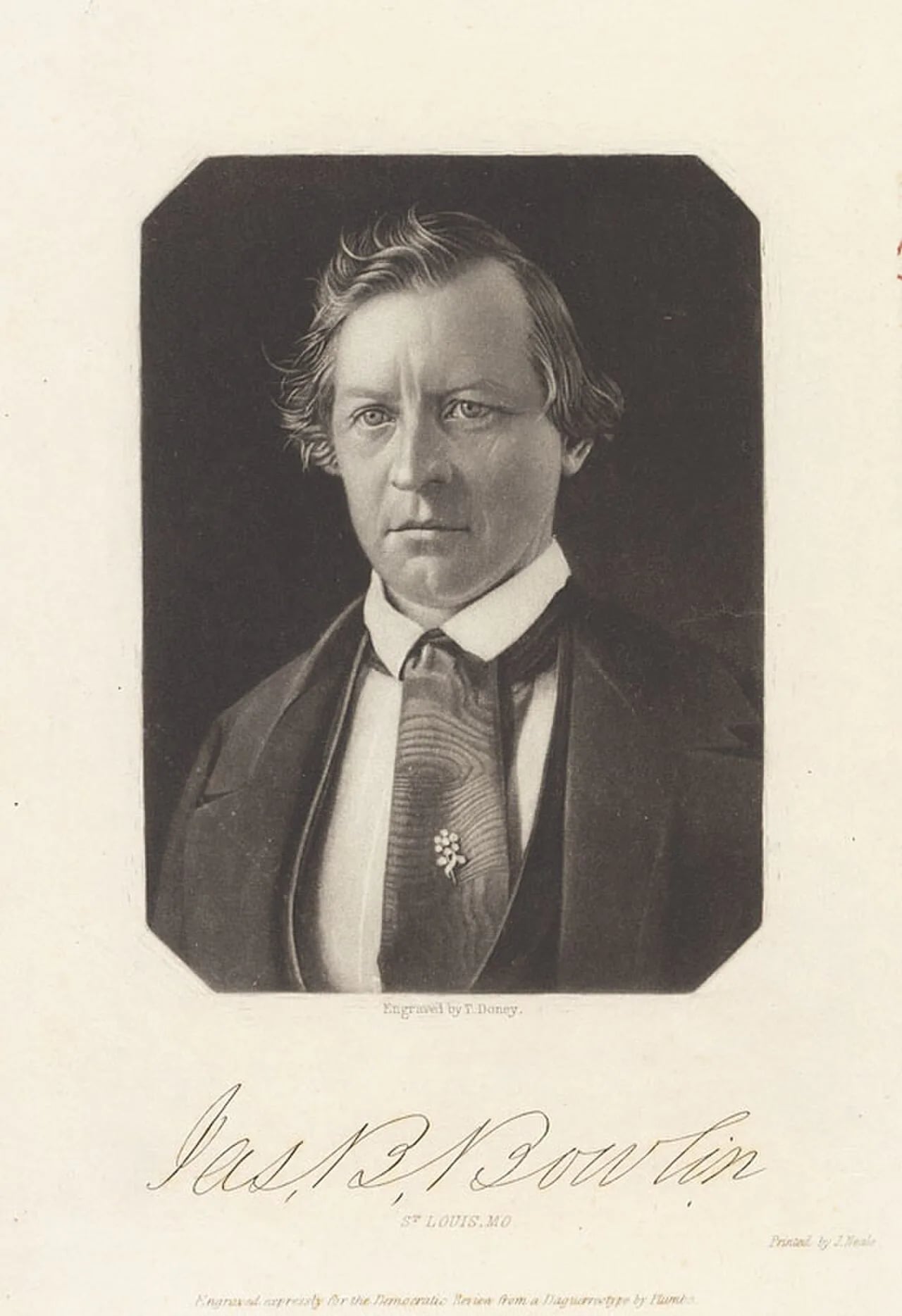 Porträt von James B. Bowlin (1804–1874) – Gedenkseite