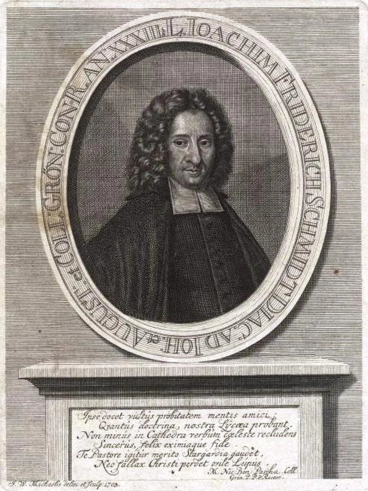 Portrait of Joachim Friedrich Schmidt (1670–1724) – memorial page