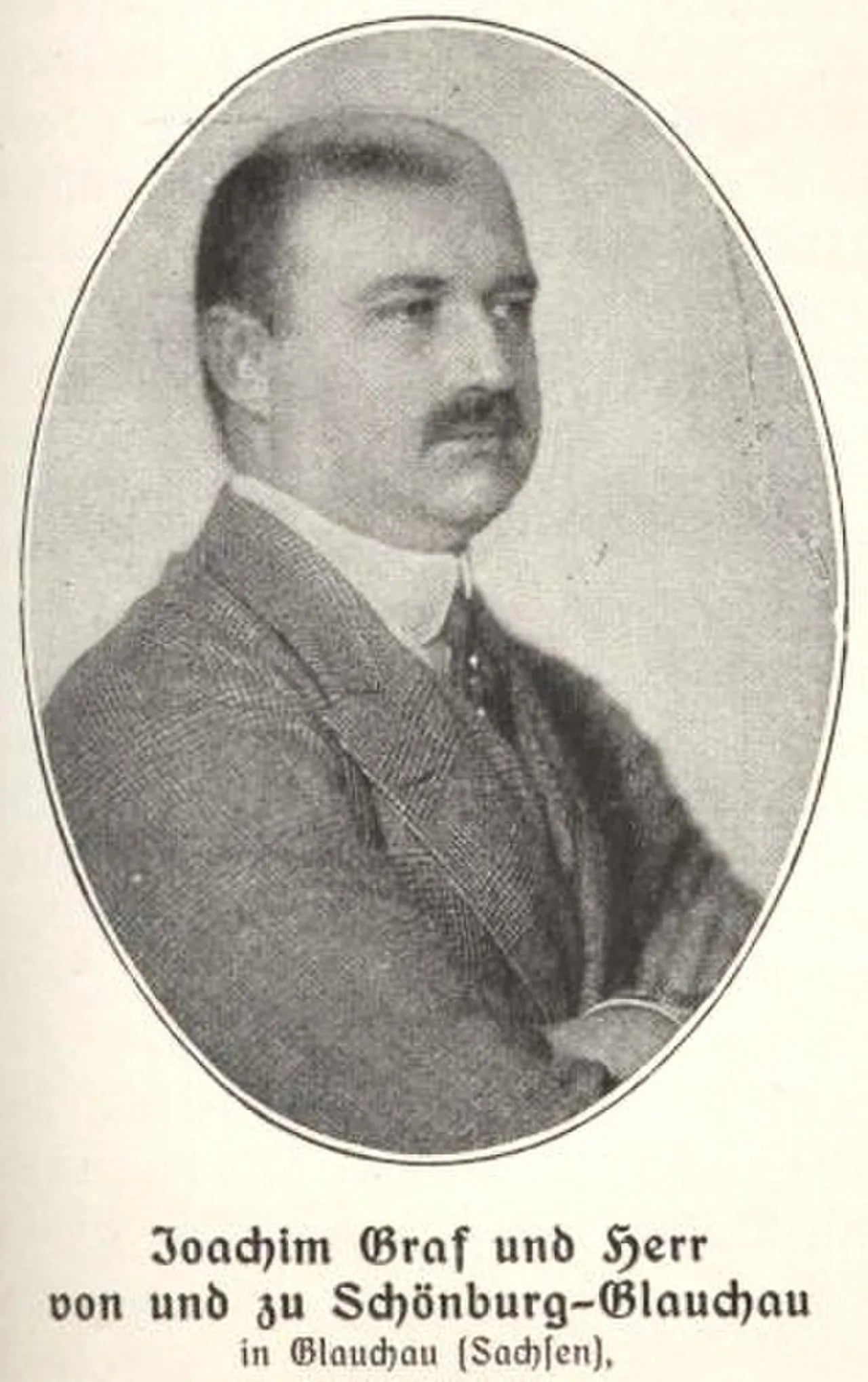 Porträt von Joachim von Schönburg-Glauchau (1873–1943) – Gedenkseite