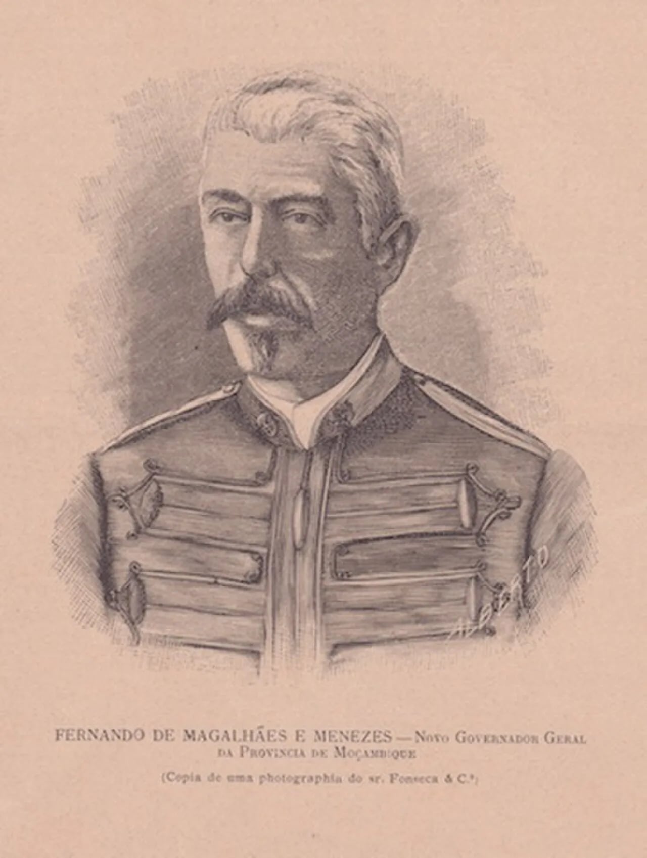 Porträt von Fernando de Magalhães e Menezes (1840–1899) – Gedenkseite