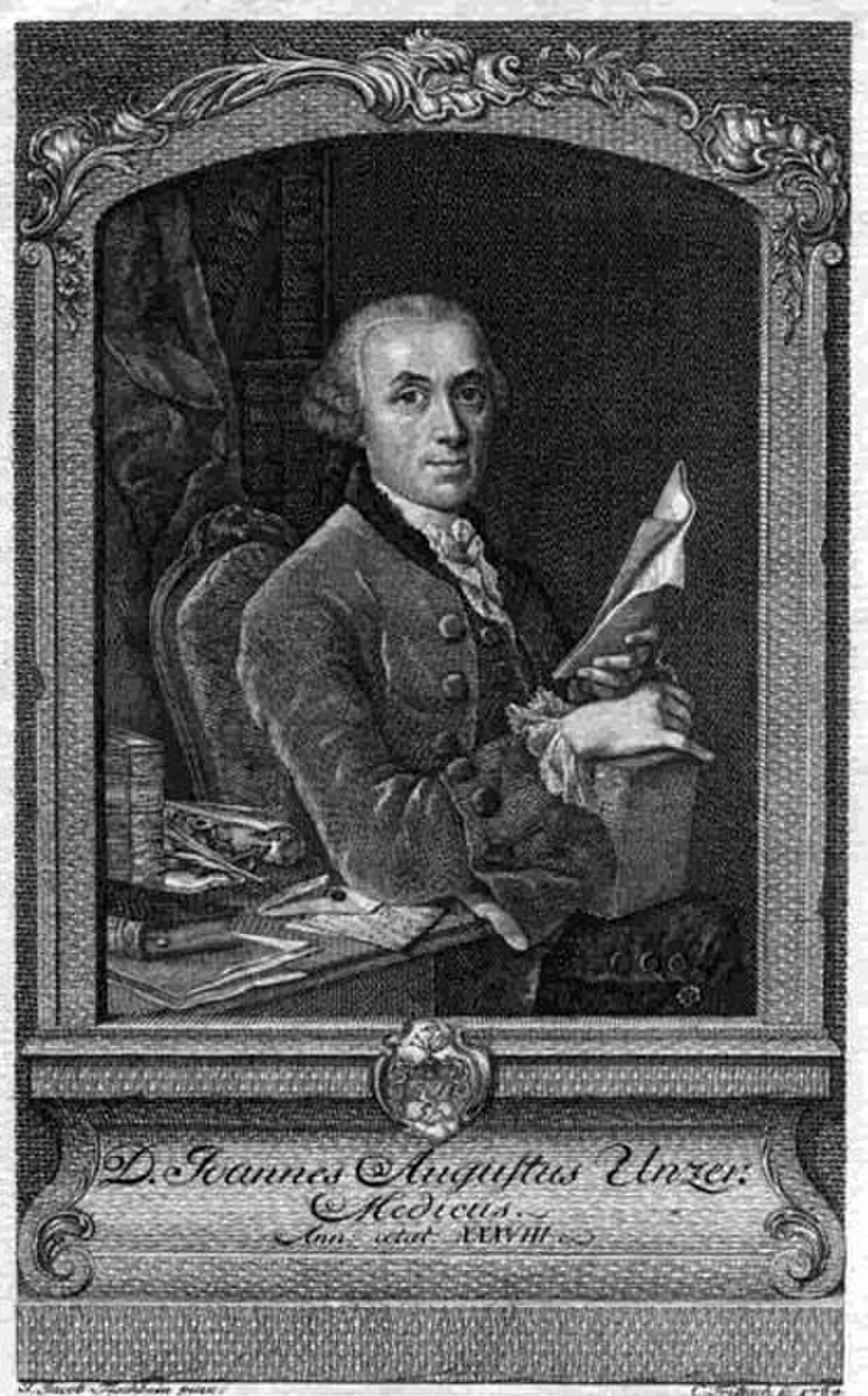 Porträt von Johann August Unzer (1727–1799) – Gedenkseite