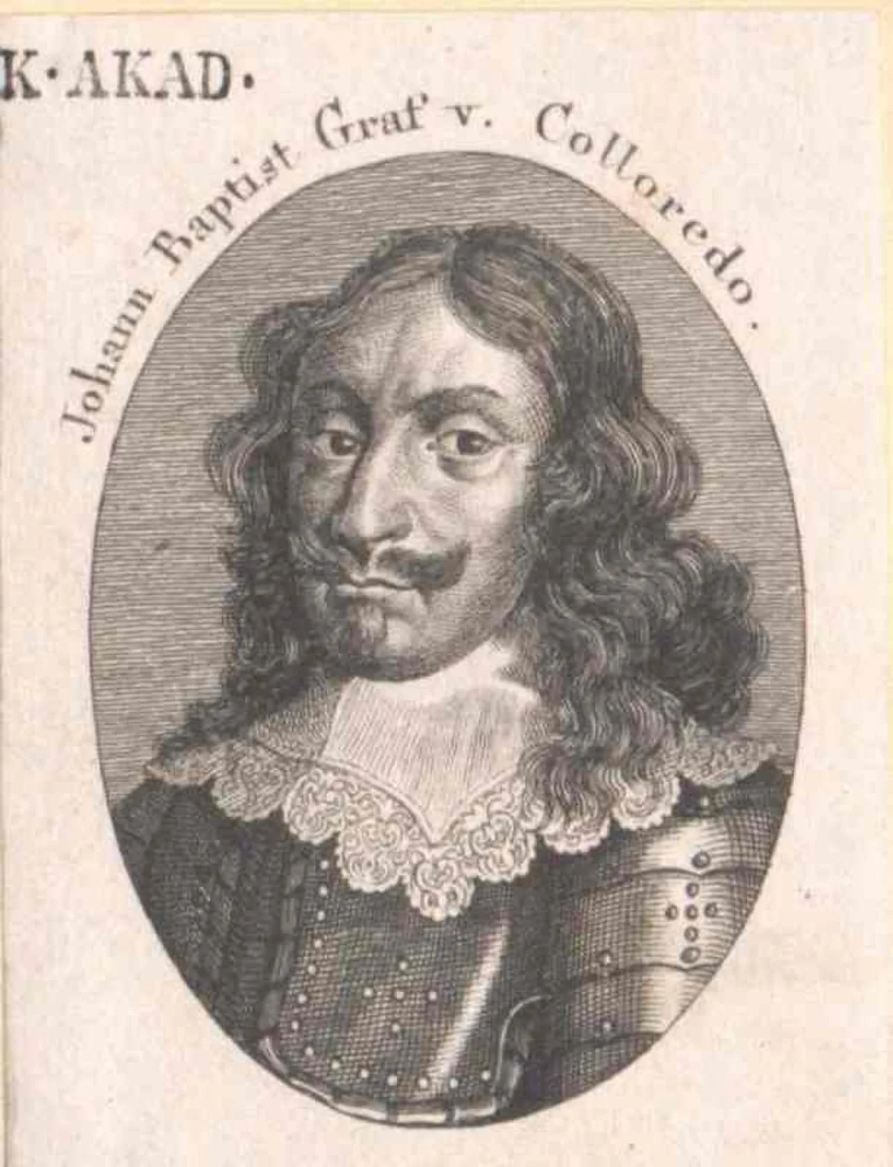 Porträt von Johann Baptist II. von Colloredo (1598–1649) – Gedenkseite