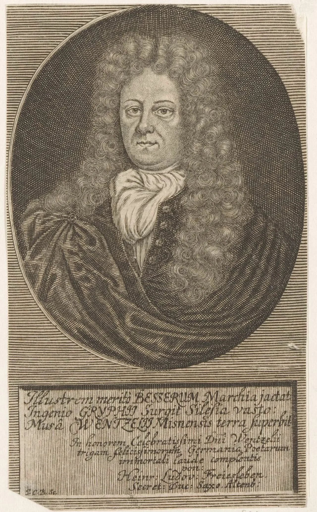 Porträt von Johann Christoph Wentzel (1659–1723) – Gedenkseite