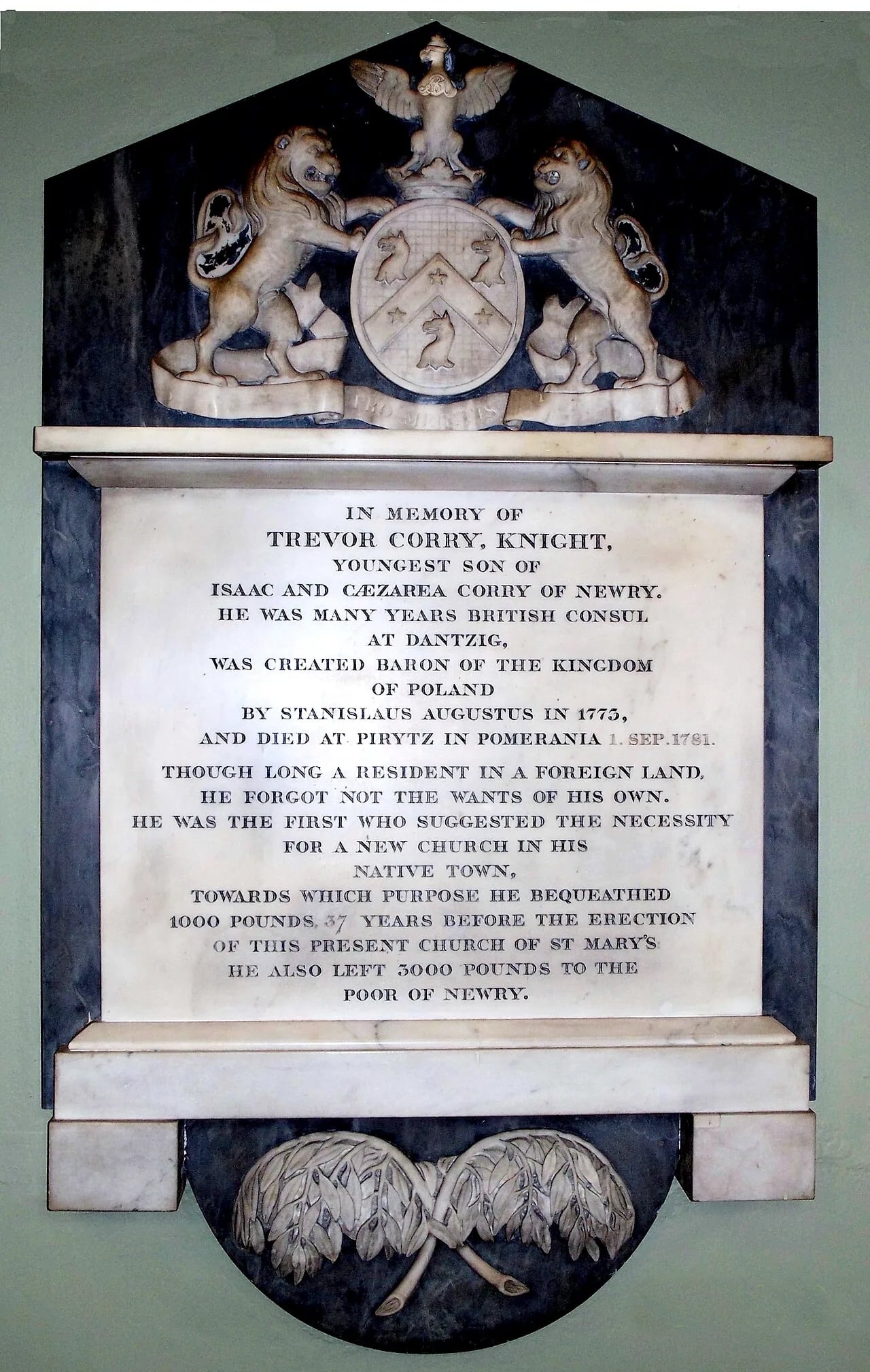 Portrait of Trevor Corry (1724–1780) – memorial page