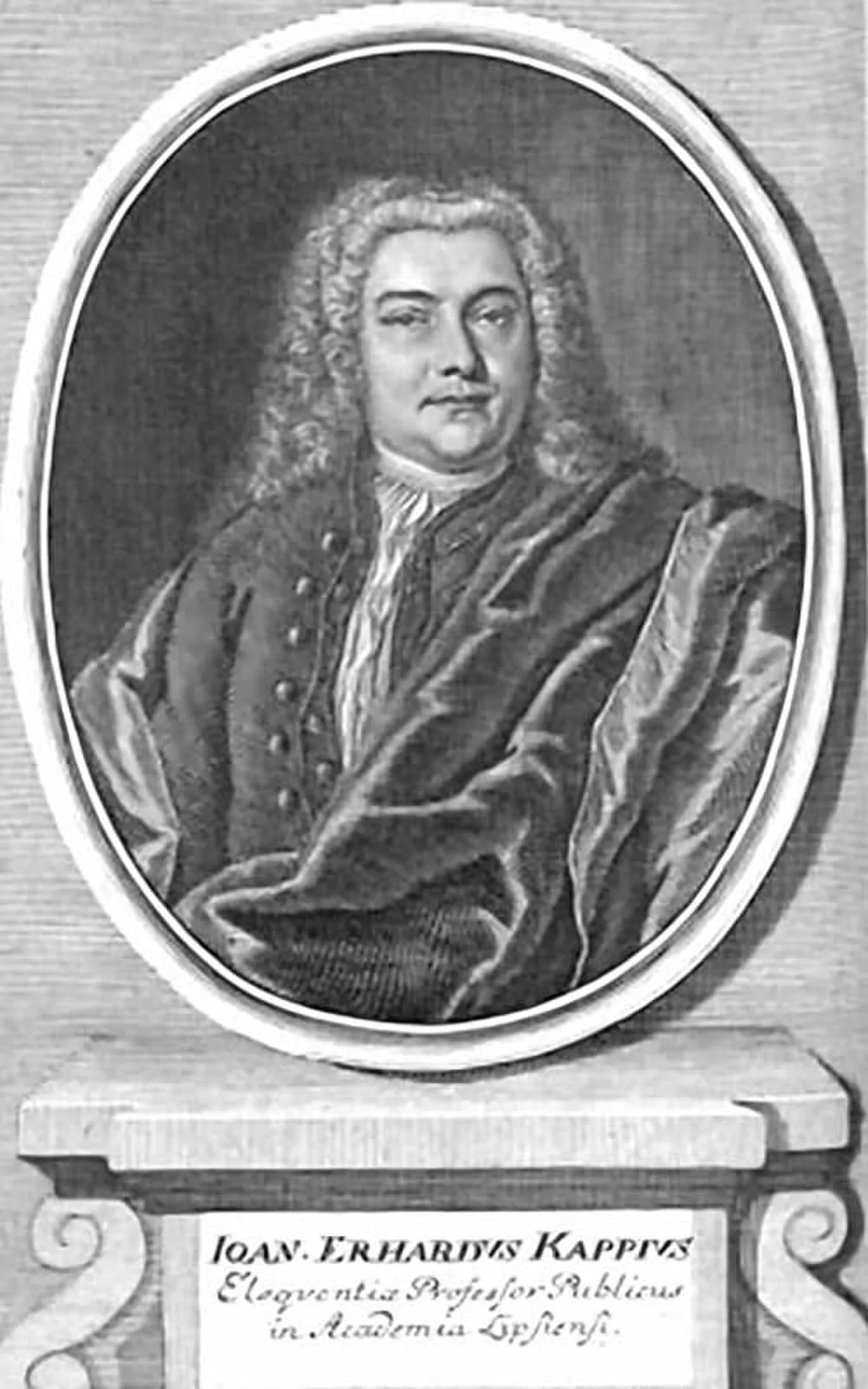 Porträt von Johann Erhard Kapp (1696–1756) – Gedenkseite