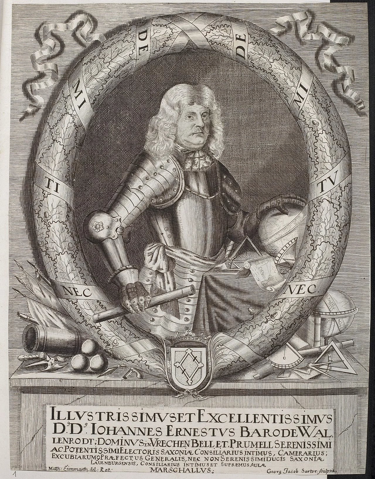 Porträt von Johann Ernst von Wallenrodt (1615–1697) – Gedenkseite