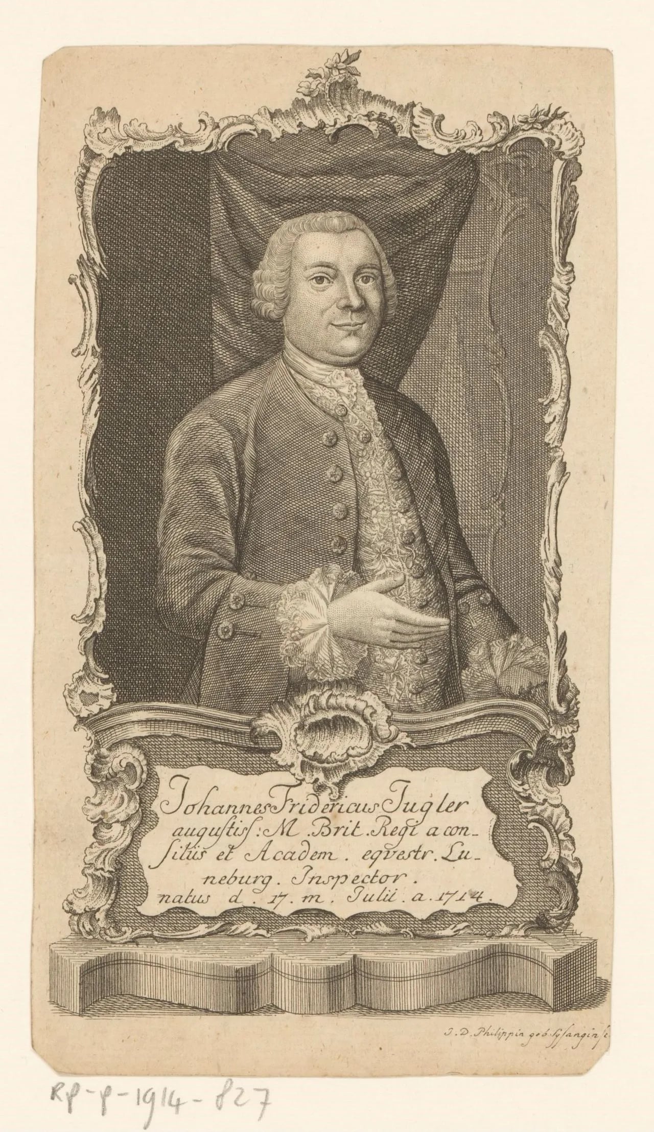 Porträt von Johann Friedrich Jugler (1714–1791) – Gedenkseite