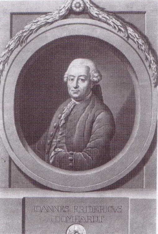 Porträt von Johann Friedrich von Domhardt (1712–1781) – Gedenkseite