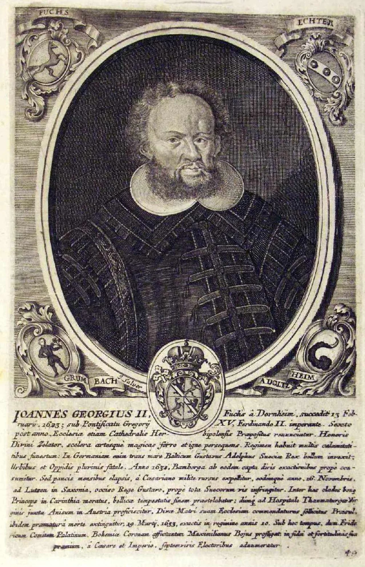 Portrait of Johann Georg II. Fuchs von Dornheim (1586–1633) – memorial page