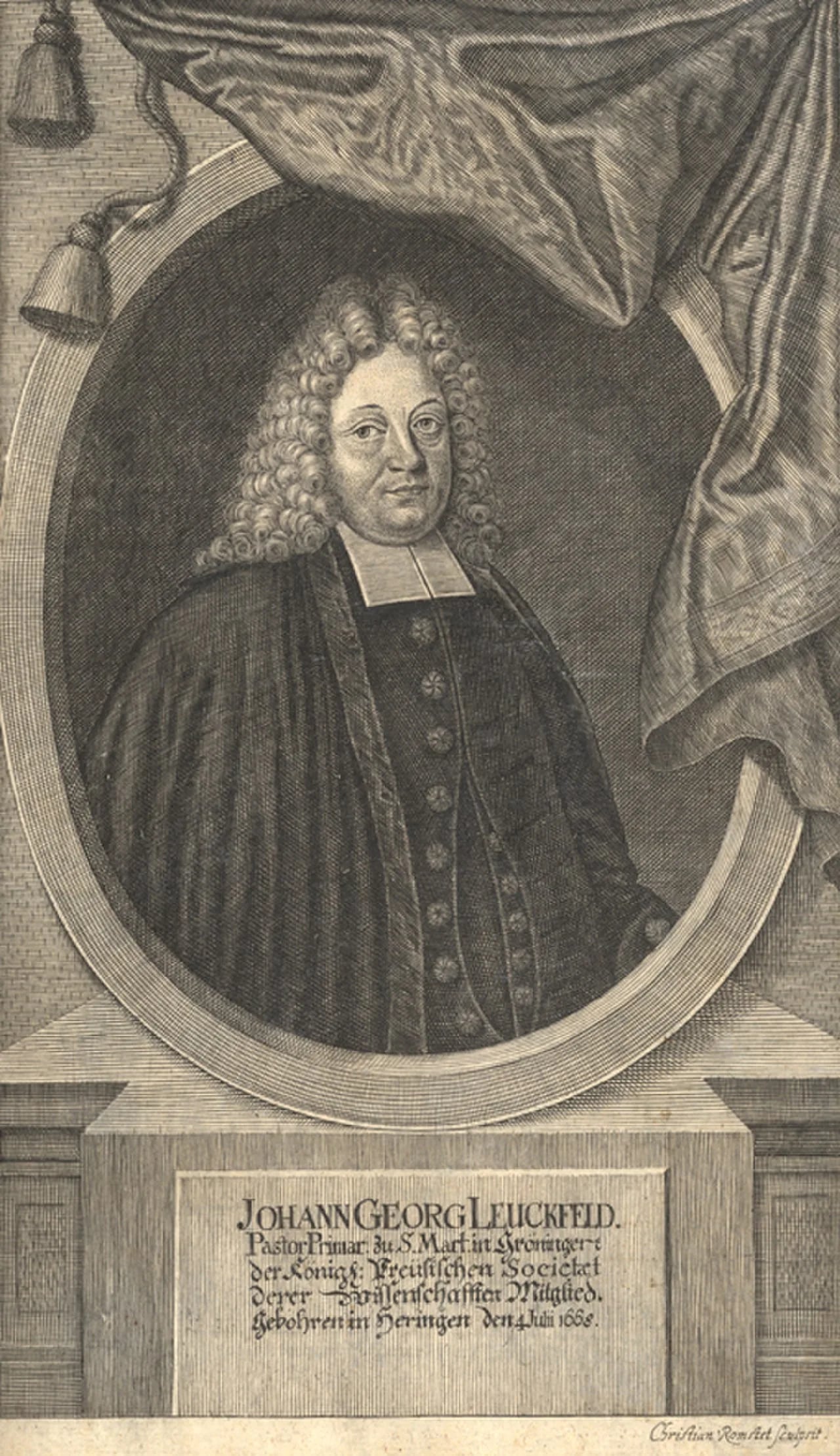 Portrait of Johann Georg Leuckfeld (1668–1726) – memorial page