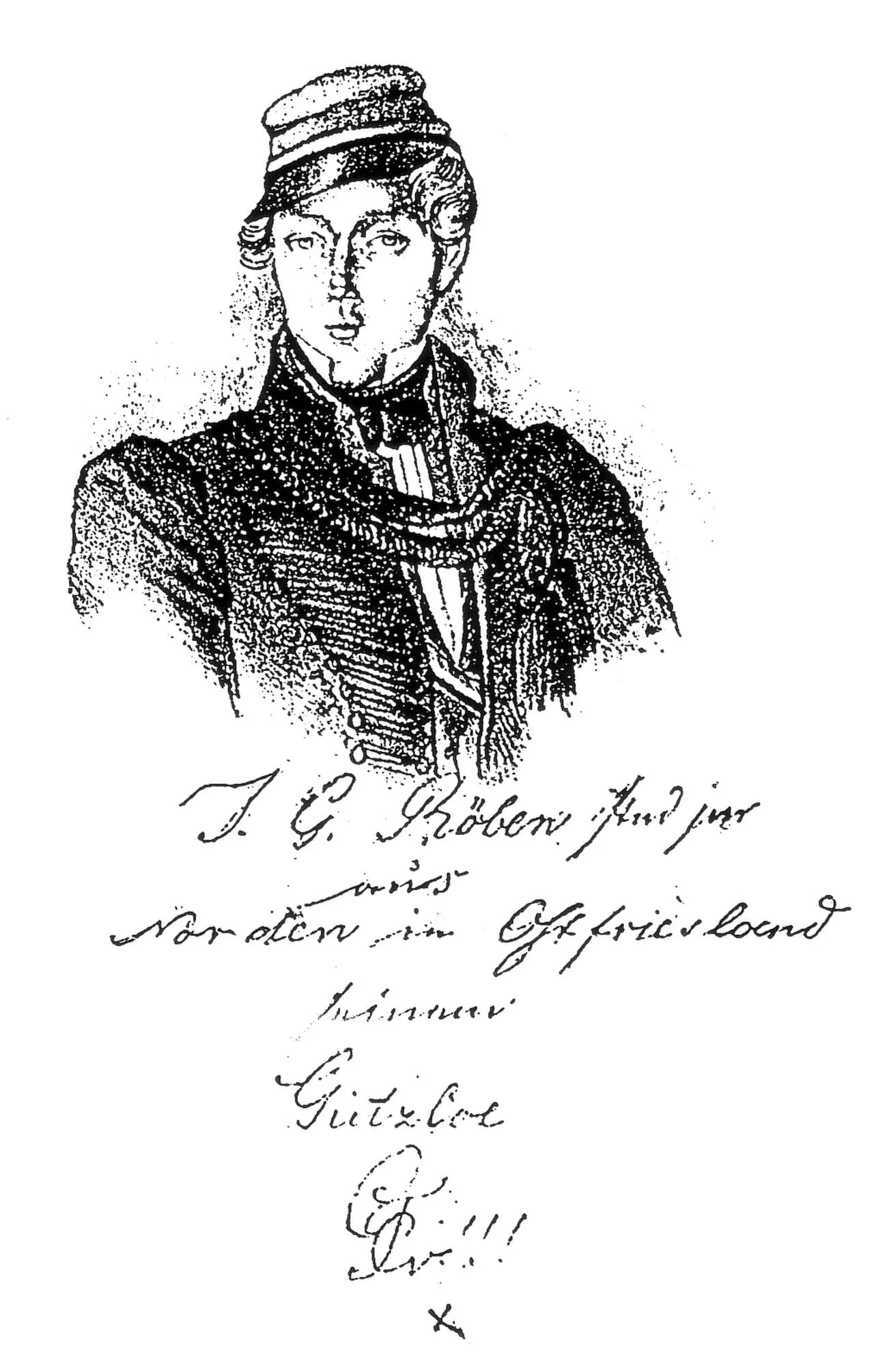 Porträt von Johann Gerhardt Röben (1812–1881) – Gedenkseite