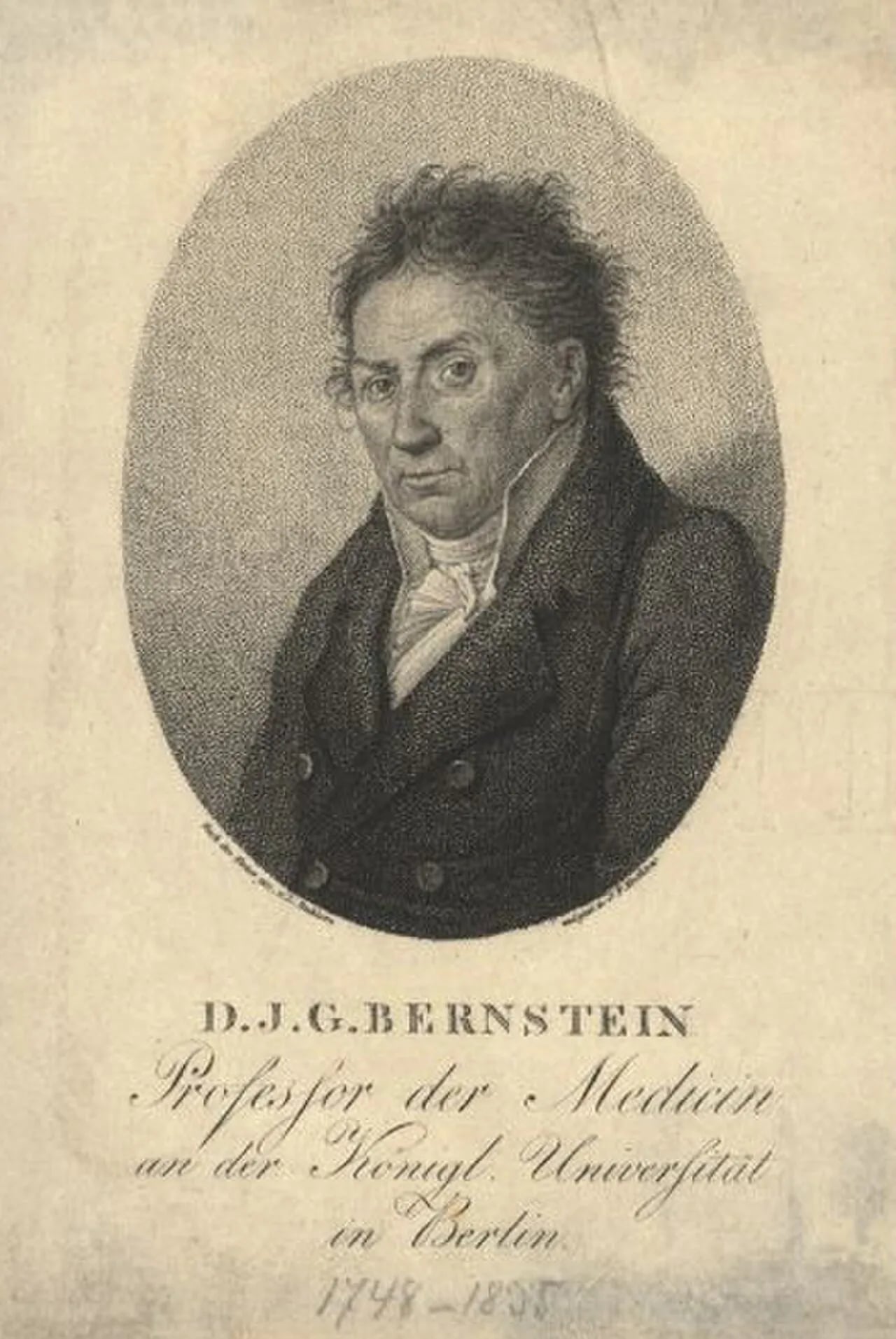 Porträt von Johann Gottlob Bernstein (1747–1835) – Gedenkseite