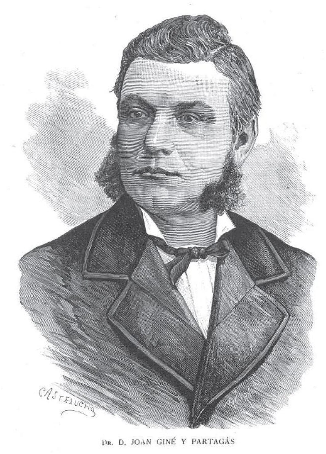 Porträt von Juan Giné y Partagás (1836–1903) – Gedenkseite