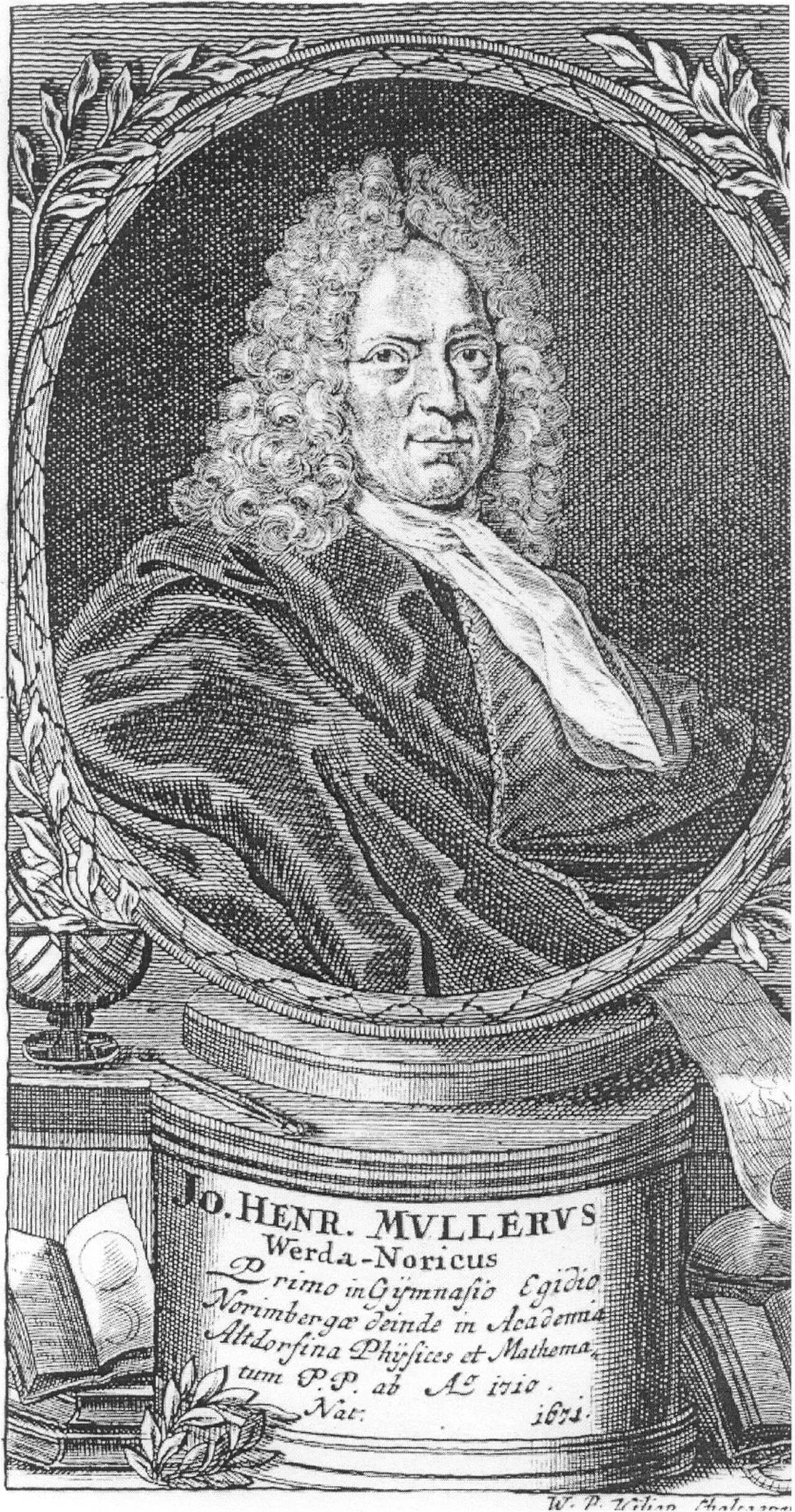 Porträt von Johann Heinrich Müller (1671–1731) – Gedenkseite