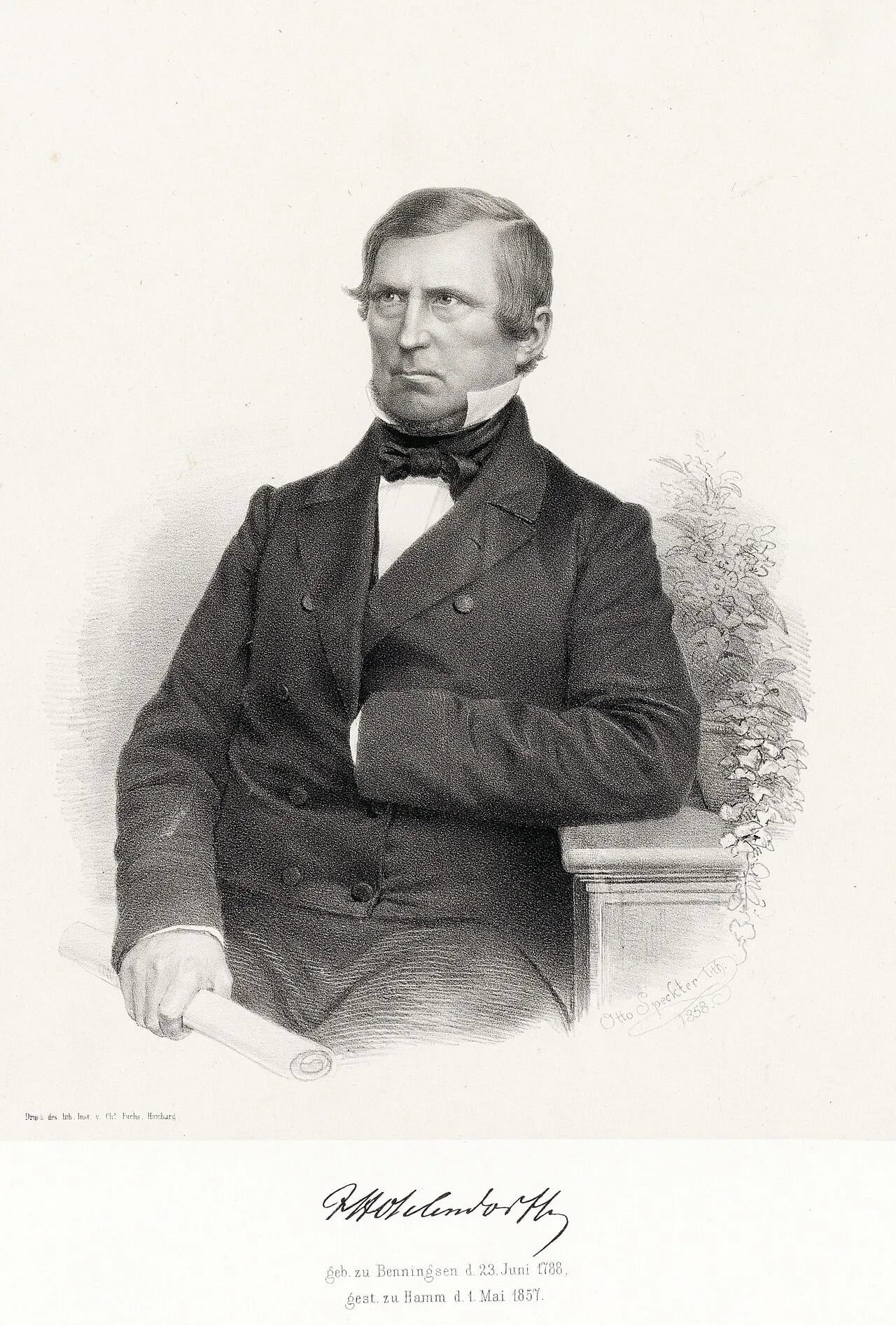 Porträt von Johann Heinrich Ohlendorff (1788–1857) – Gedenkseite