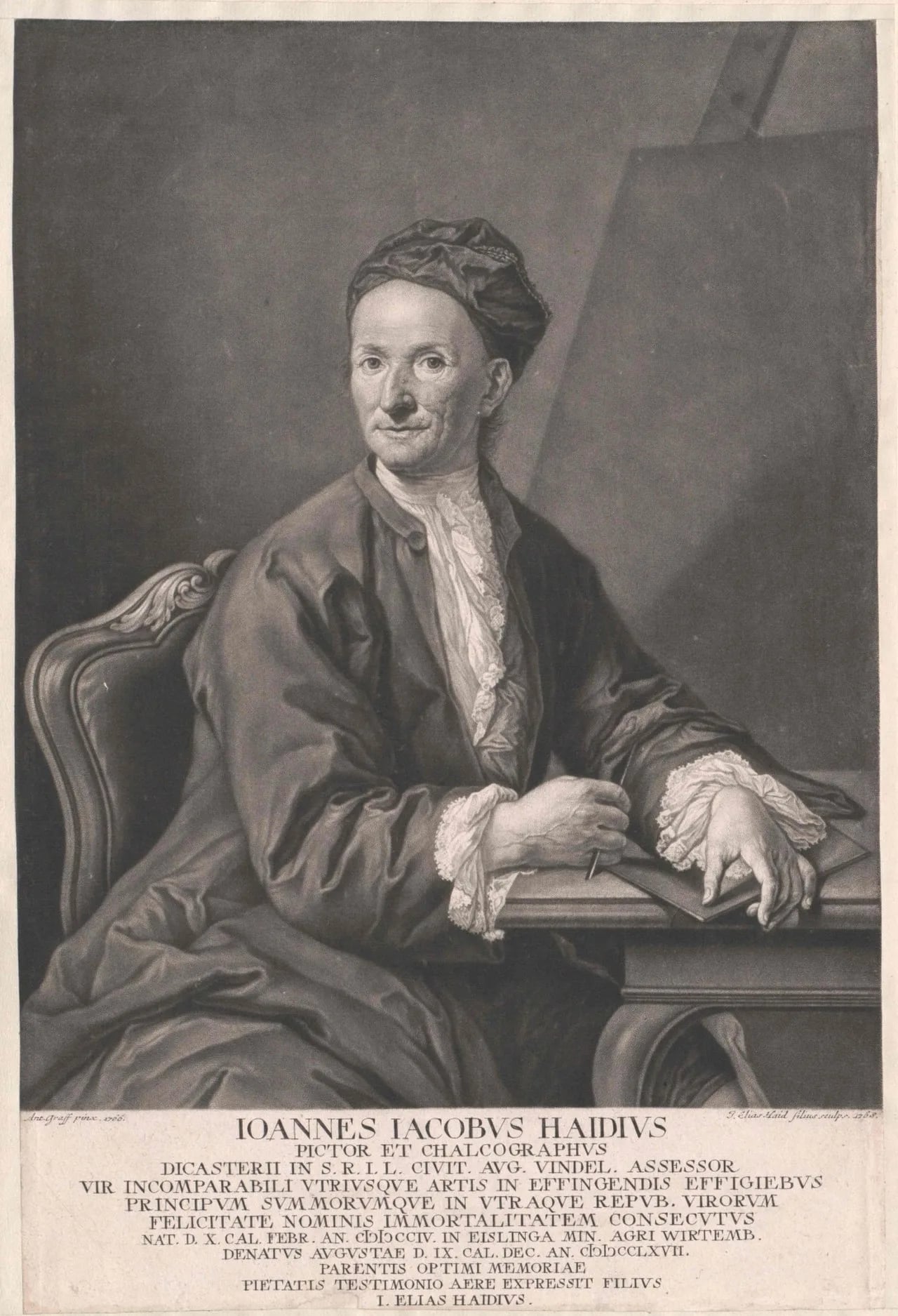 Porträt von Johann Jakob Haid (1704–1767) – Gedenkseite