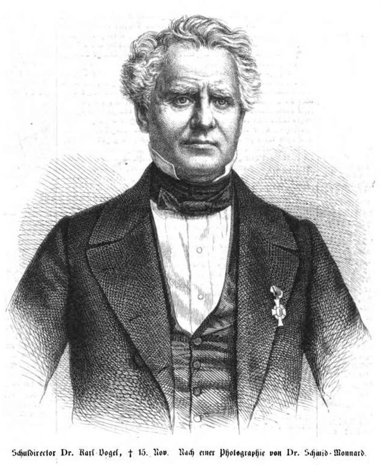 Porträt von Johann Karl Christoph Vogel (1795–1862) – Gedenkseite