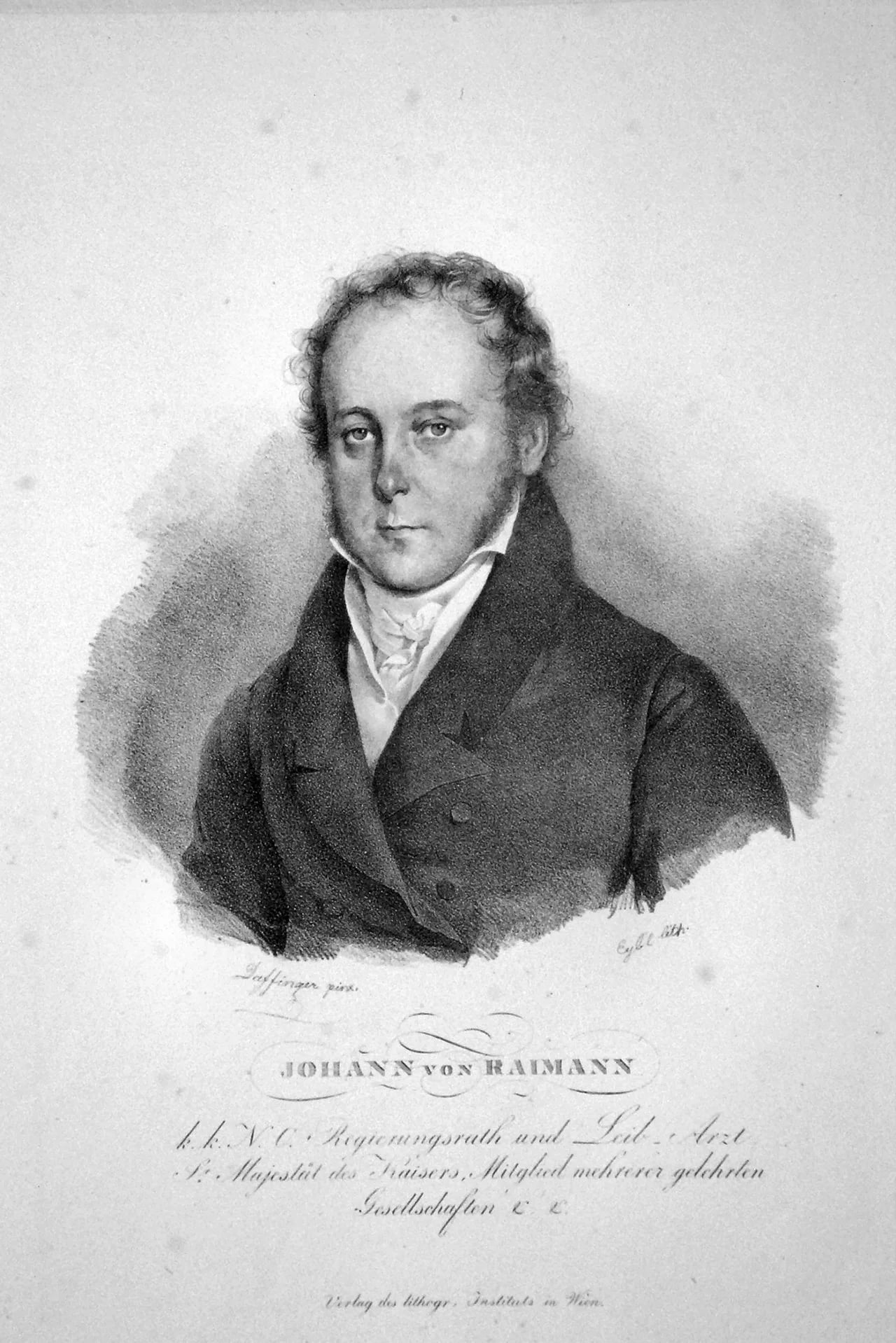 Porträt von Johann Nepomuk von Raimann (1780–1847) – Gedenkseite