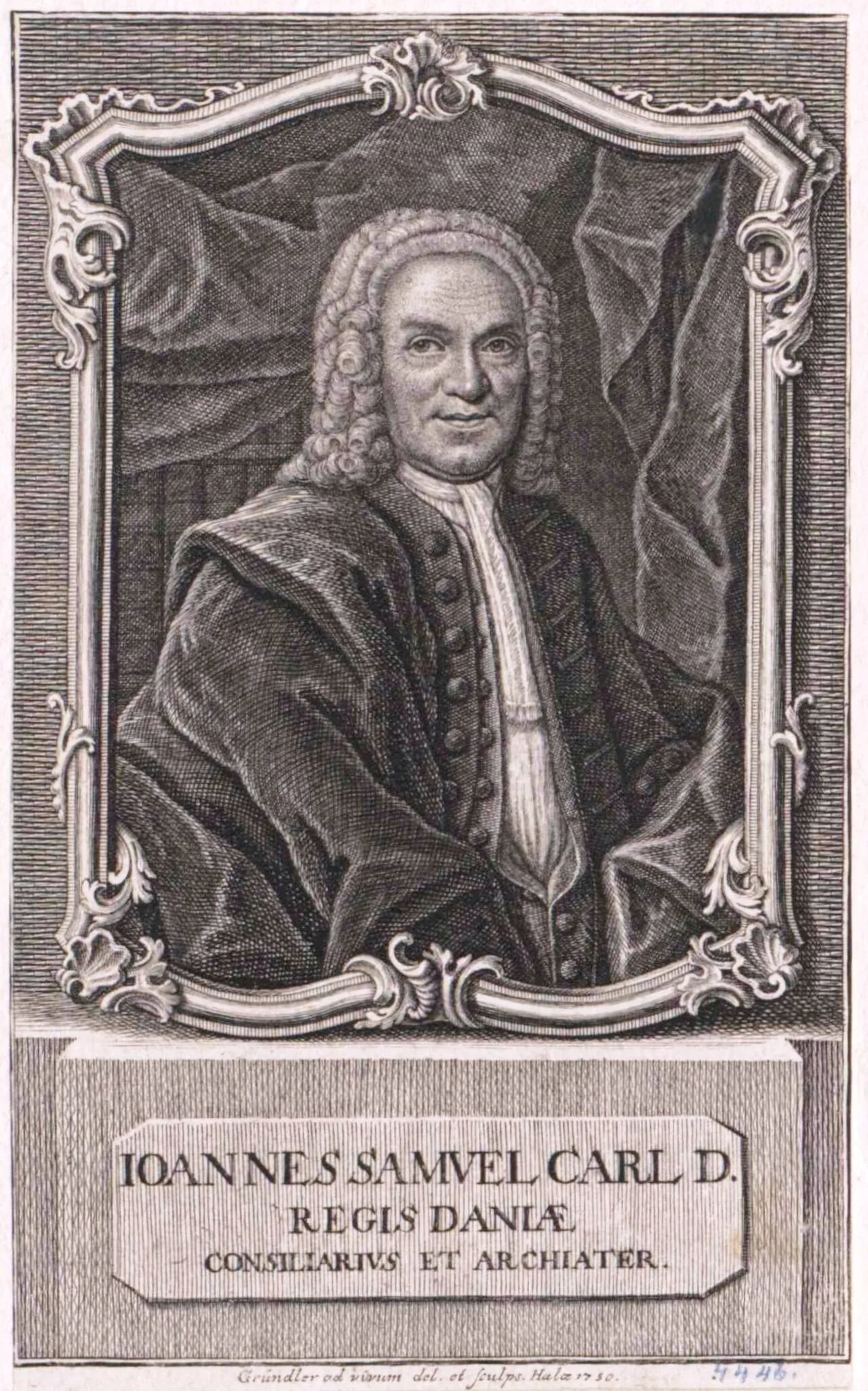 Porträt von Johann Samuel Carl (1676–1757) – Gedenkseite