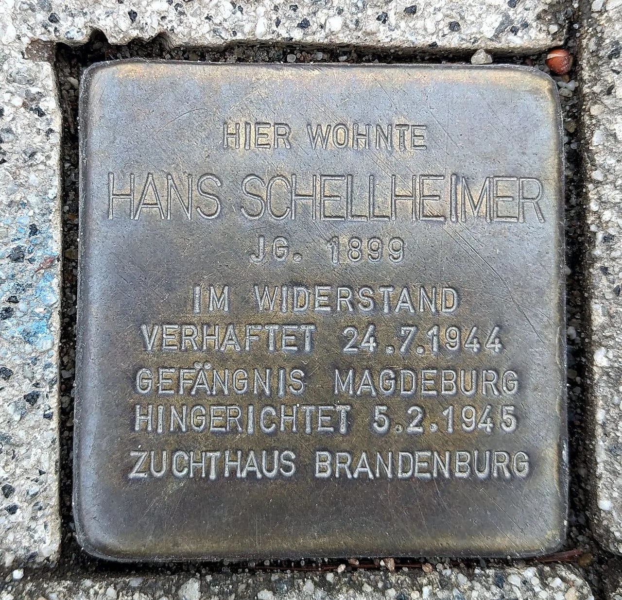 Porträt von Johann Schellheimer (1899–1945) – Gedenkseite