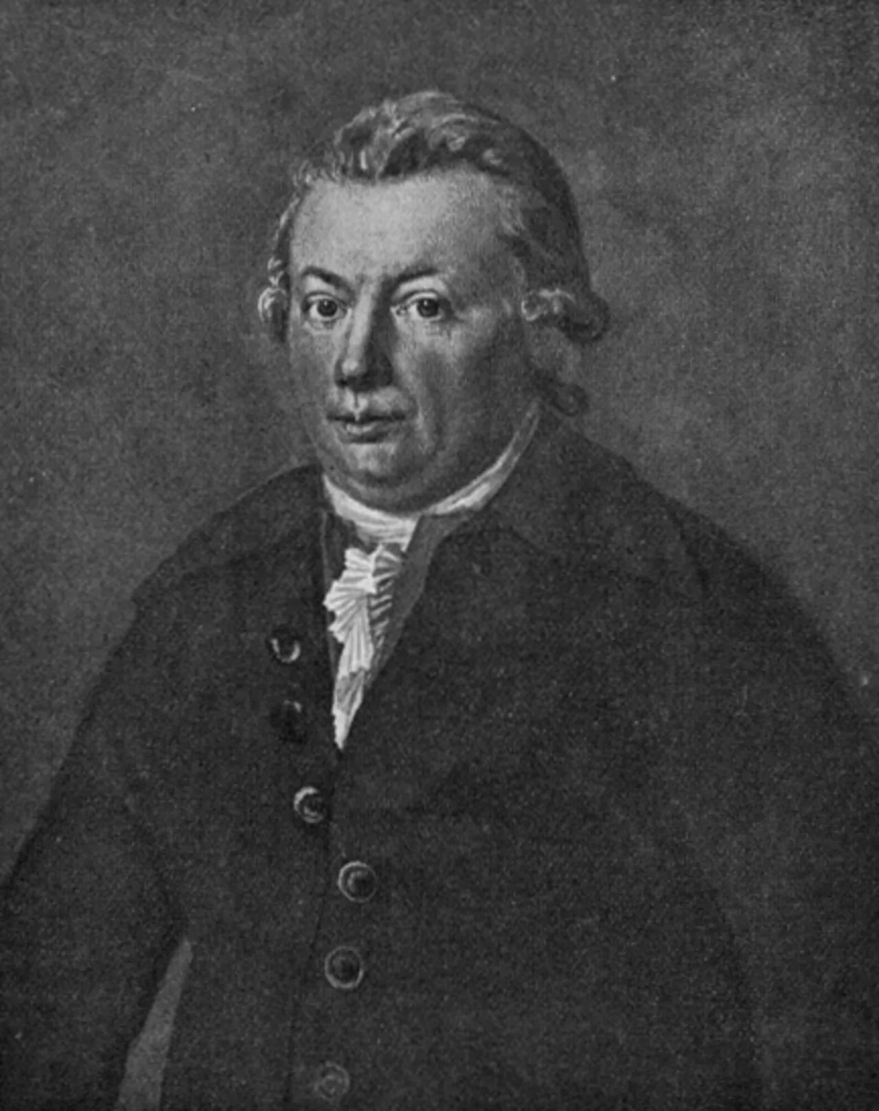 Porträt von Johann Sebastian von Clais (1742–1809) – Gedenkseite