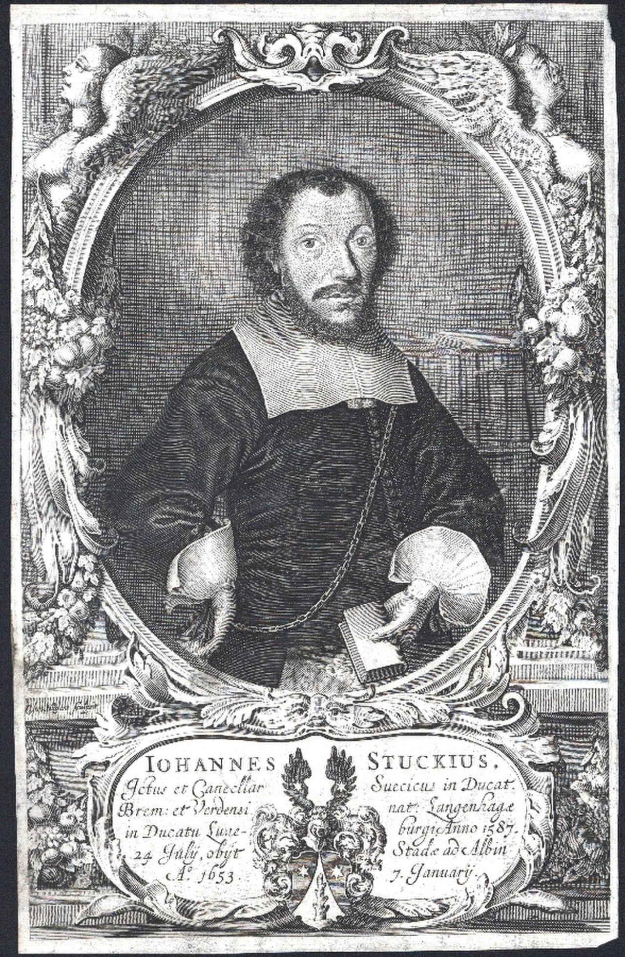 Porträt von Johann Stucke (1587–1653) – Gedenkseite