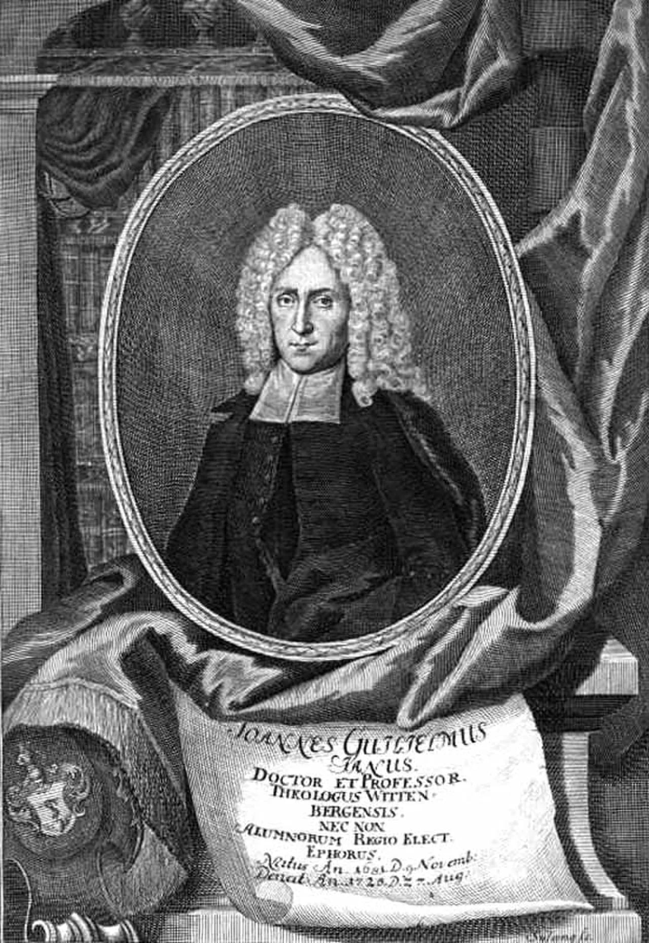 Porträt von Johann Wilhelm Jahn (1681–1725) – Gedenkseite