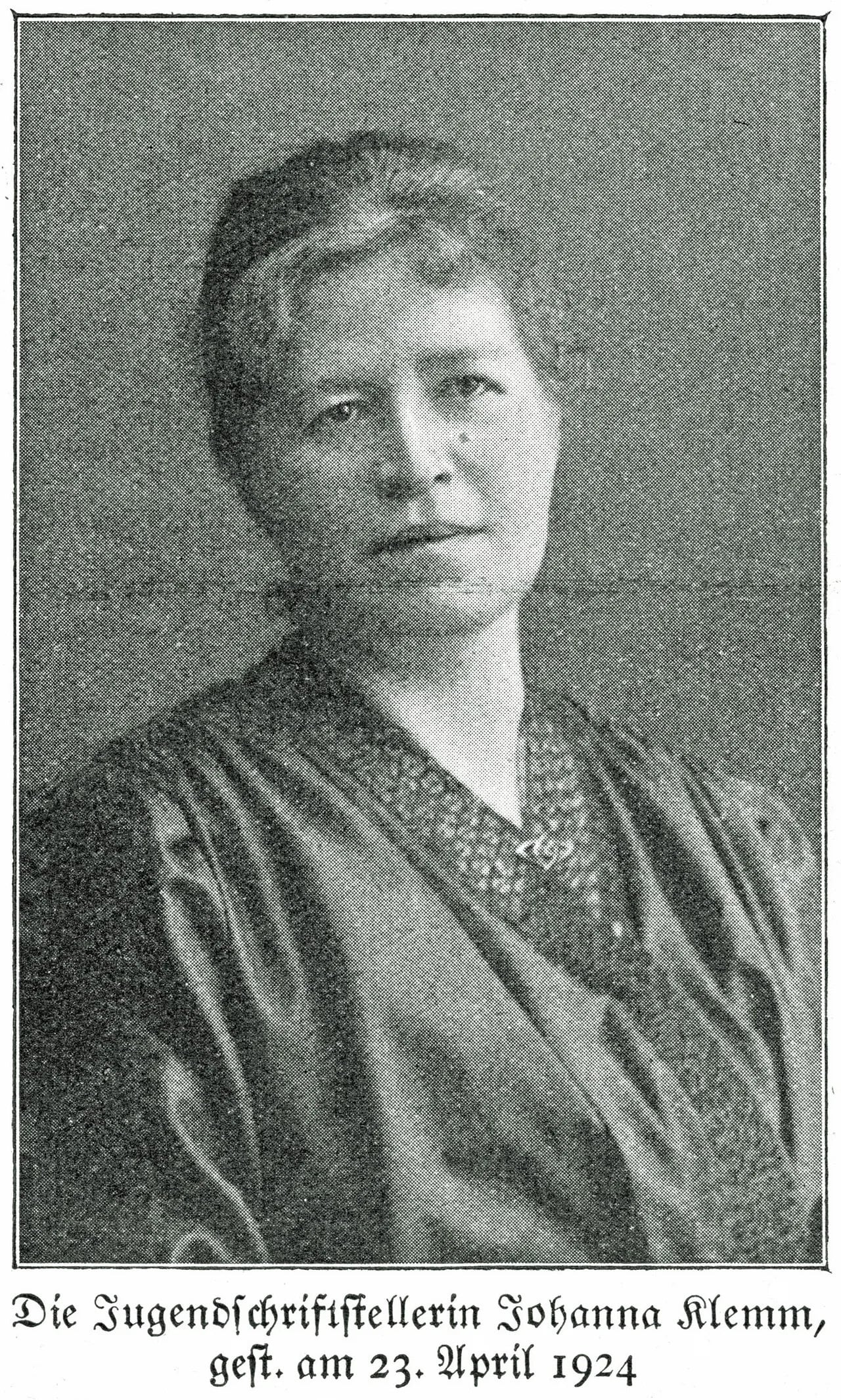 Portrait of Johanna Klemm (1856–1924) – memorial page