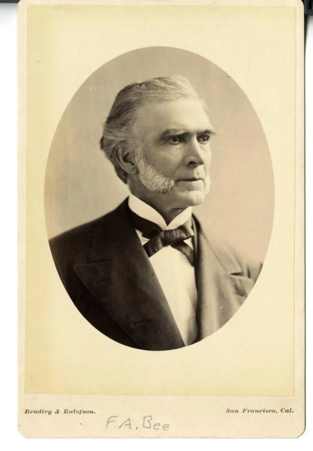 Portrait of Frederick Bee (1825–1892) – memorial page