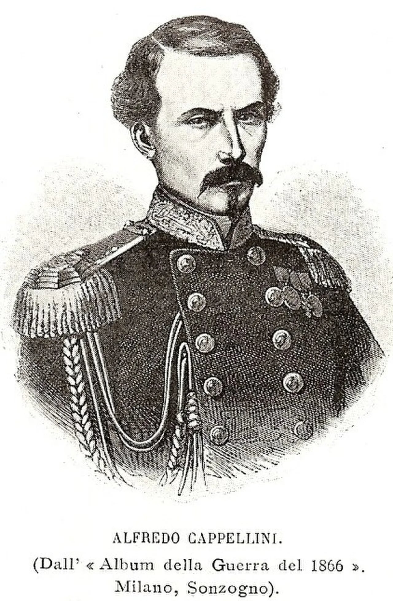 Porträt von Alfredo Cappellini (1828–1866) – Gedenkseite