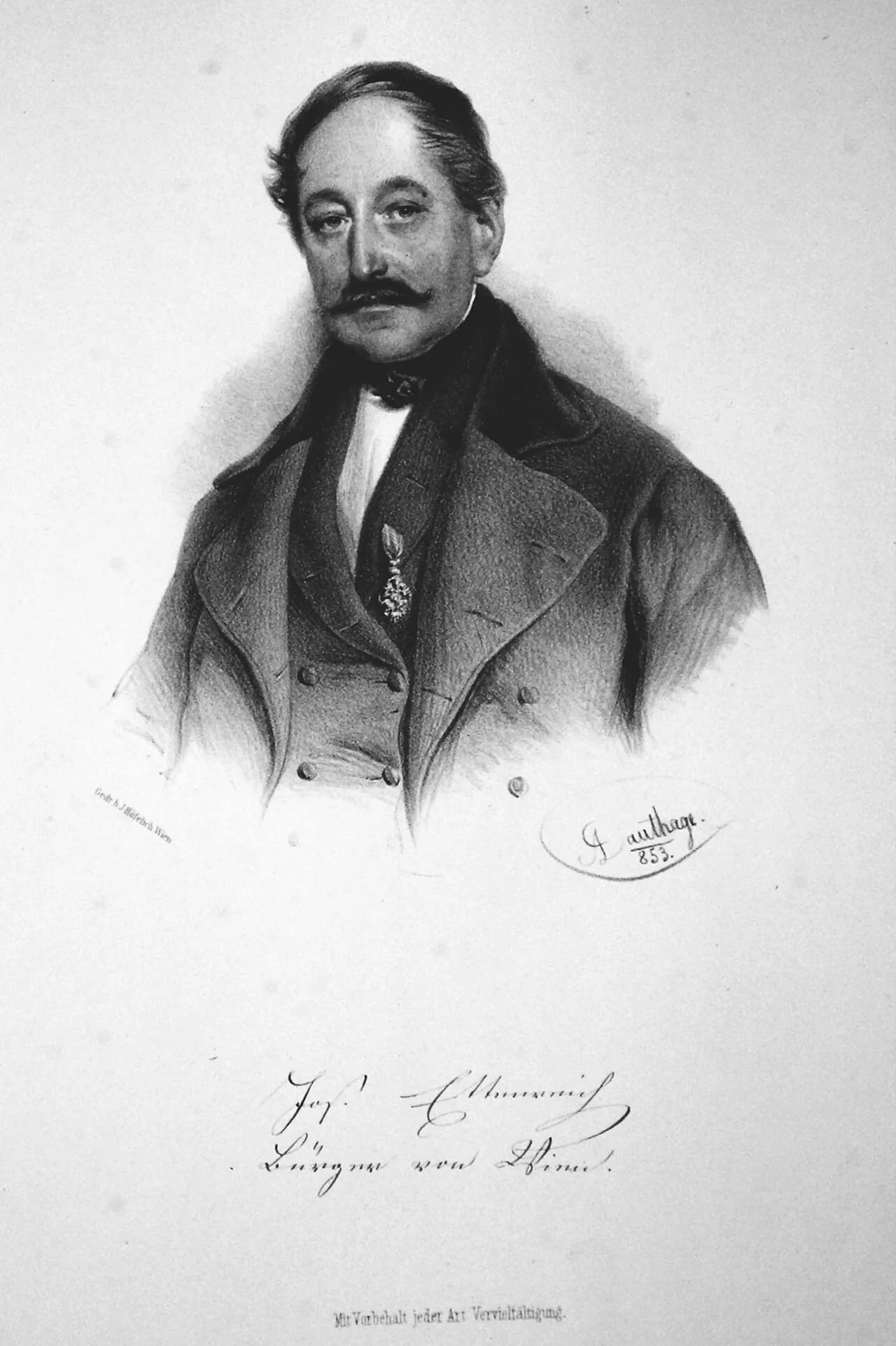Porträt von Josef Ettenreich (1800–1875) – Gedenkseite