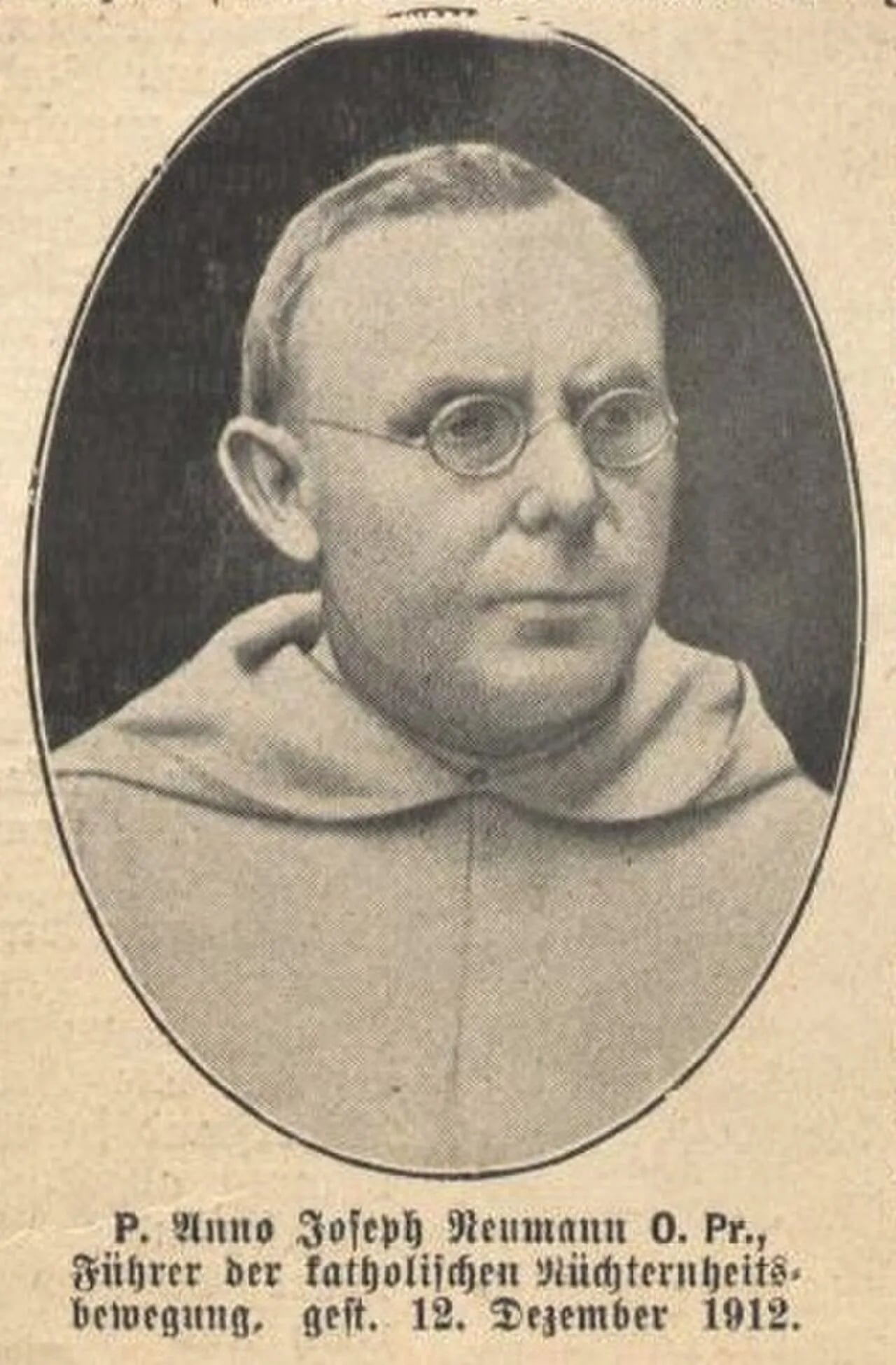 Porträt von Josef Neumann (1856–1912) – Gedenkseite